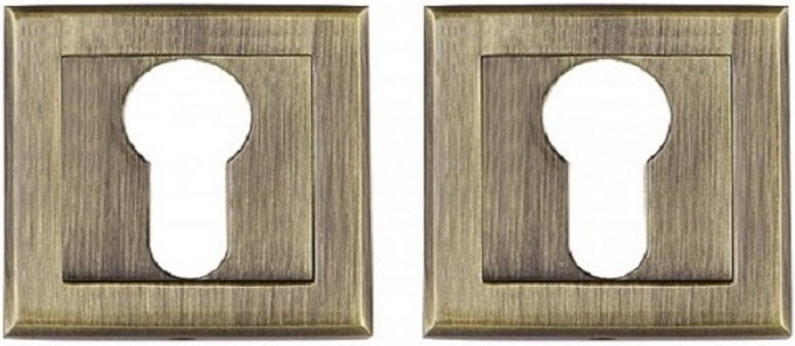 Изображение товара Накладка на замок PUNTO ET QL ABG-6 квадрат зеленая бронза