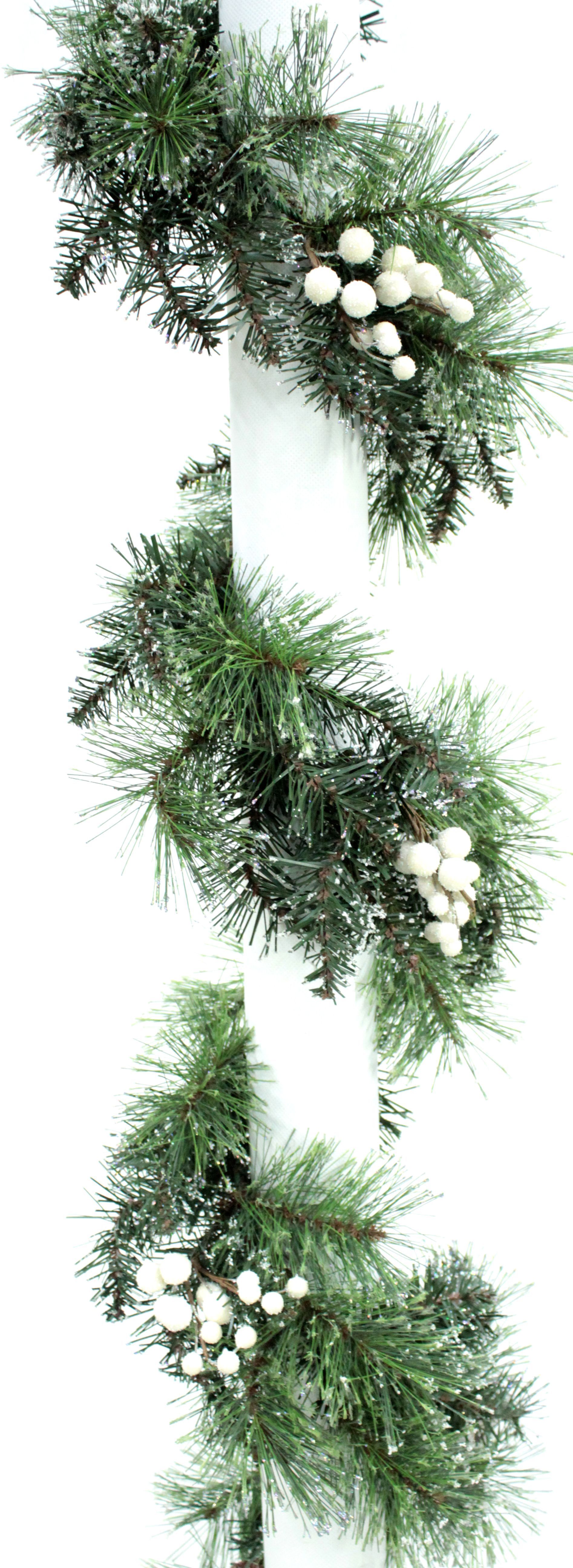 Изображение товара Гирлянда еловая MOROZCO Delux с ягодами зеленая 180 см для праздников