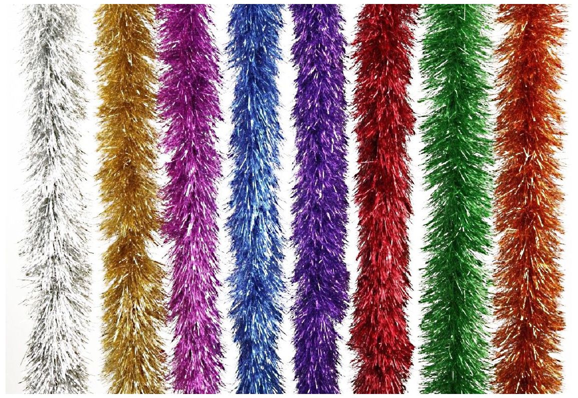 Изображение товара Мишура новогодняя MOROZCO Праздничная красная 200x12,5 см