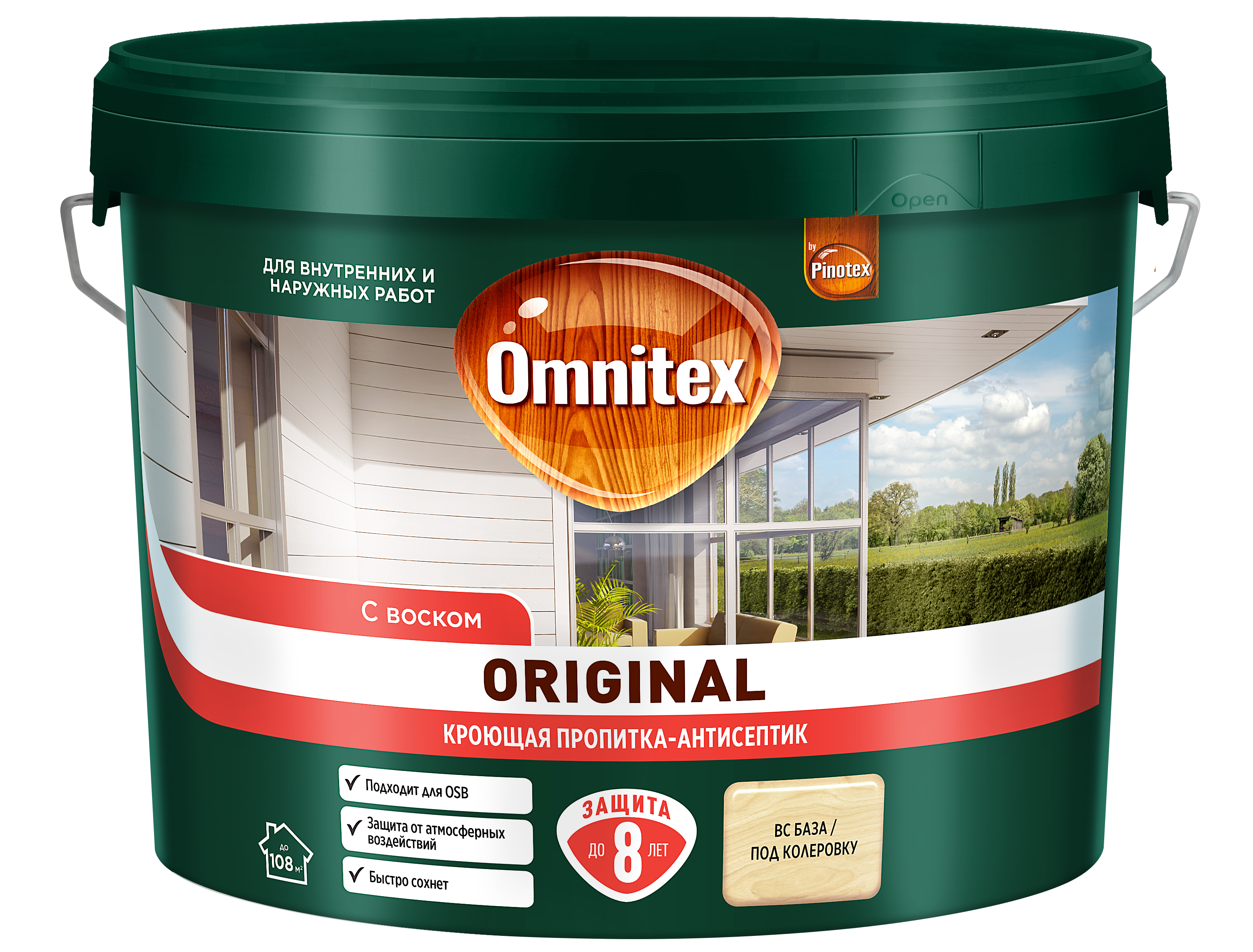 Изображение товара Антисептик Pinotex Original CLR 8,4 л полуматовый для защиты древесины