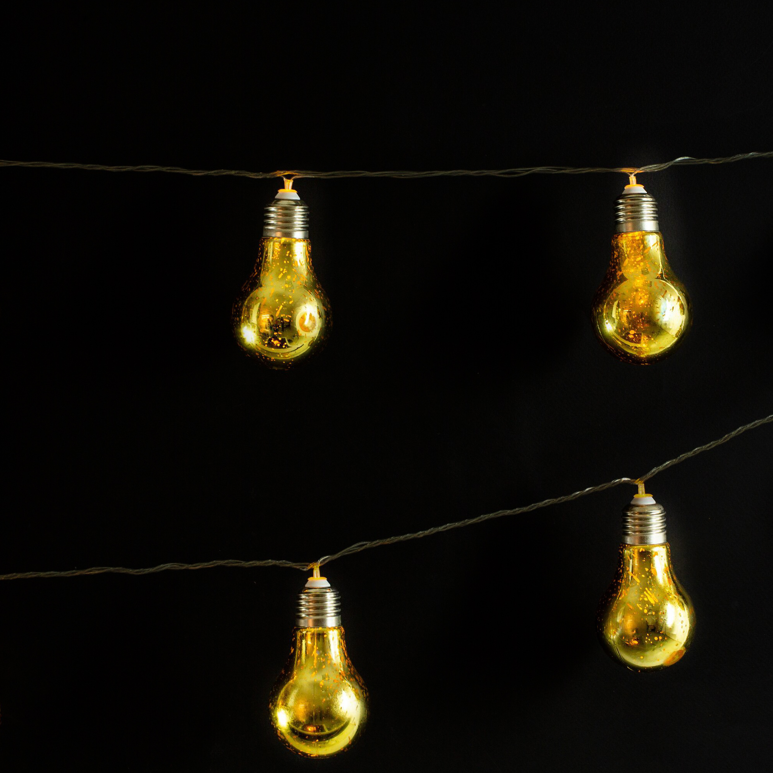 Изображение товара Гирлянда внутренняя Золотые лампочки Glos 10 LED 1,8 м