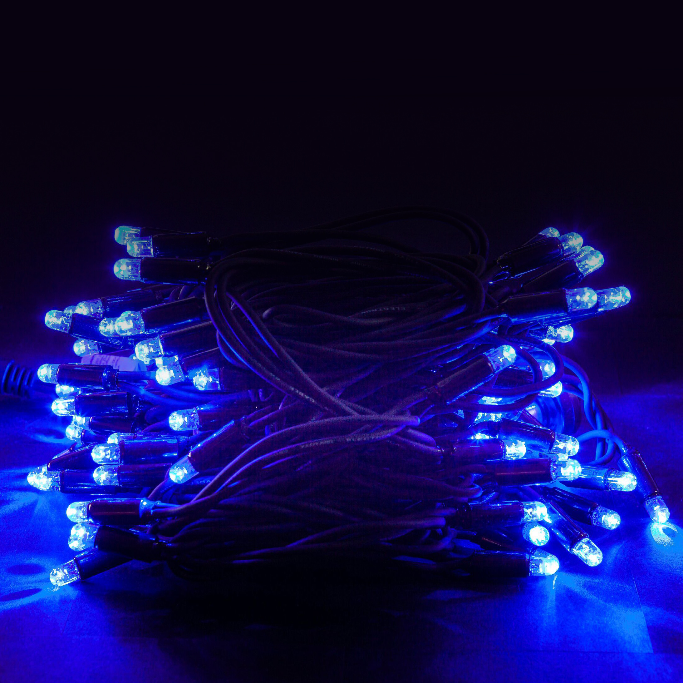 Изображение товара Гирлянда внешняя нить SYSTEM PROF 100 LED 10 м синяя праздничное освещение