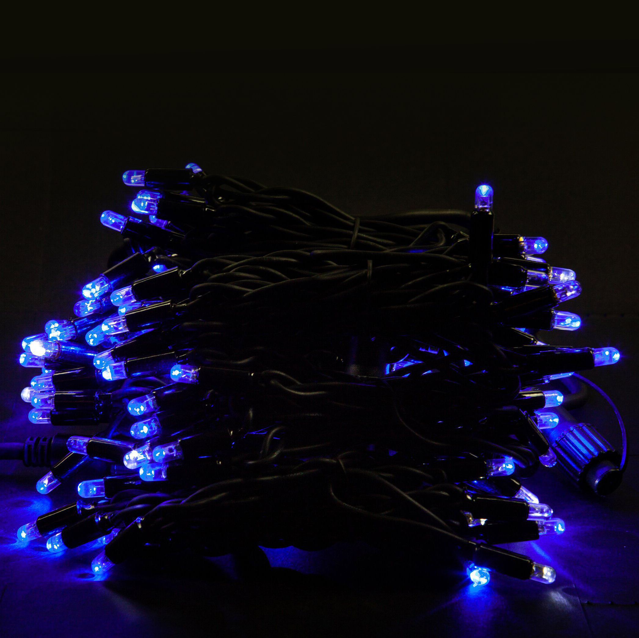 Изображение товара Гирлянда универсальная бахрома SYSTEM PROF 100 LED синий 2 м ультратонкая и мощная