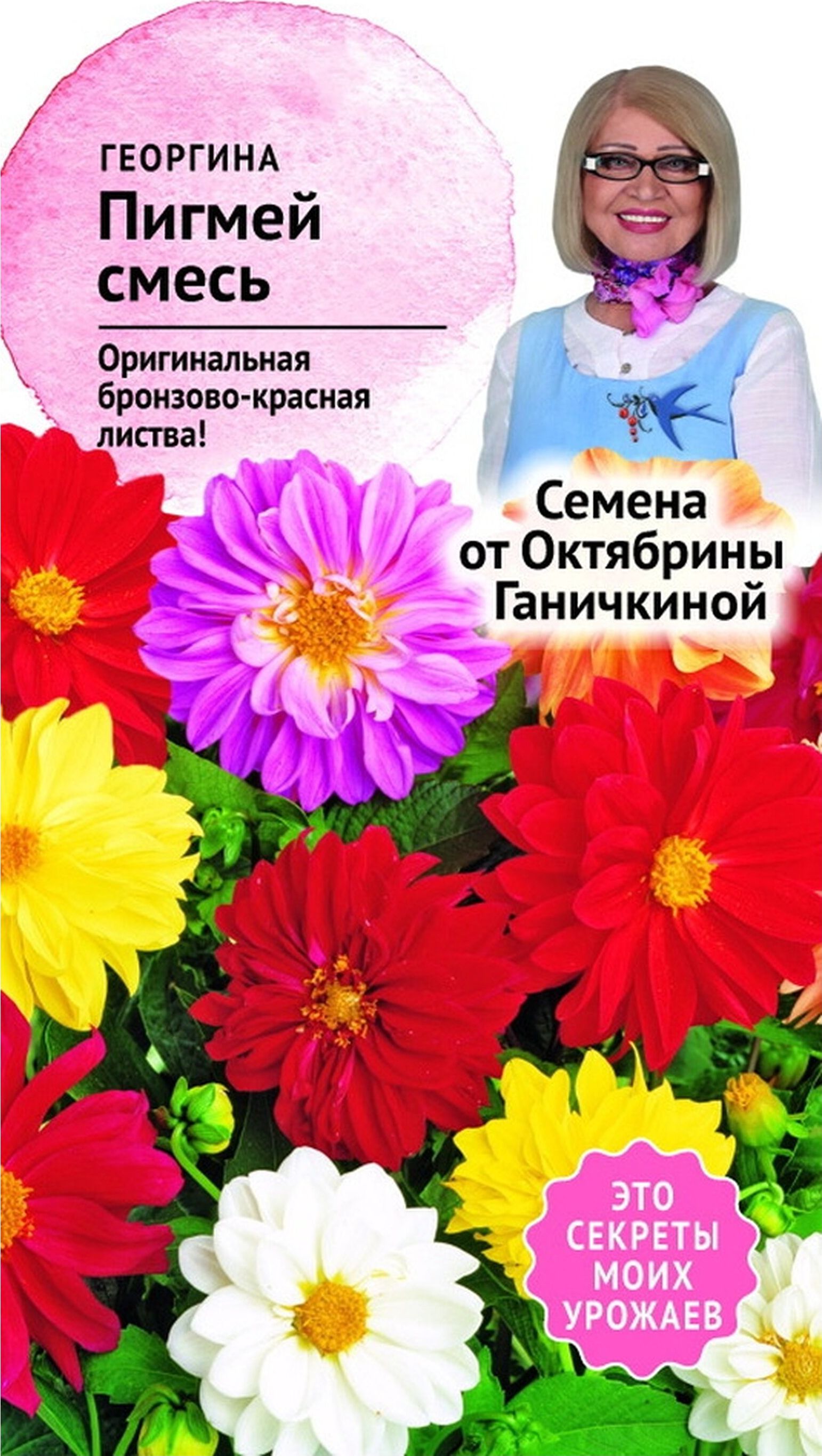Изображение товара Семена Георгины Октябрина Ганичкина Пигмей 0,1 г