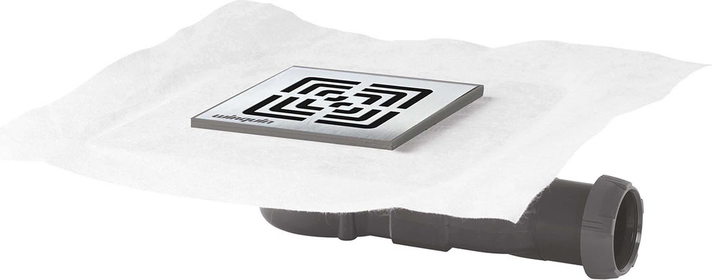 Изображение товара Трап для душевого поддона WIRQUIN Slim 115x115 мм с сухим затвором и гидроизоляцией