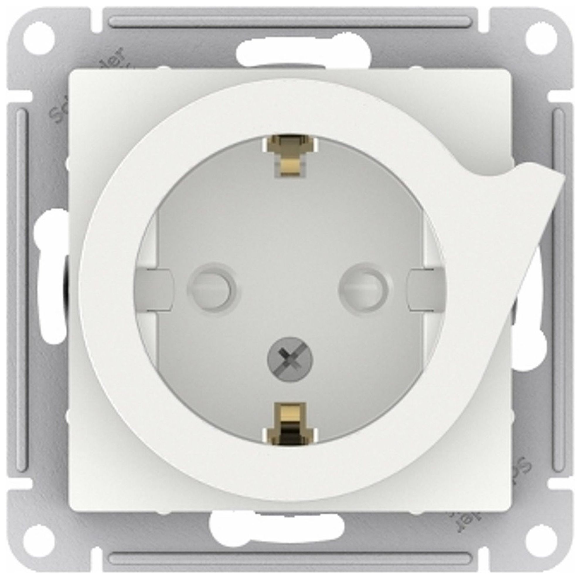 Изображение товара Розетка электрическая 1 пост Schneider Electric Atlas Design белый