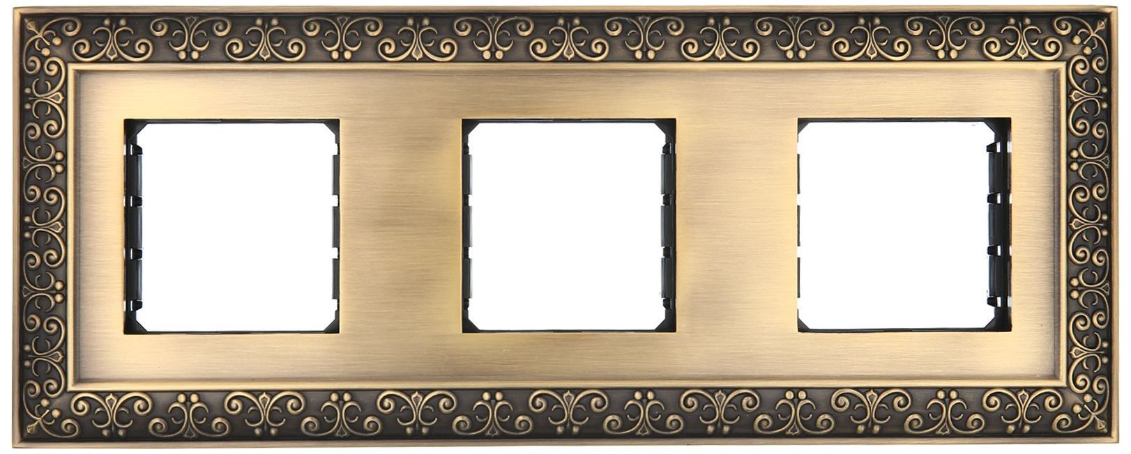 Изображение товара Рамка 3 поста LK Studio LK45 бронзовый из ABS пластика натуральных материалов