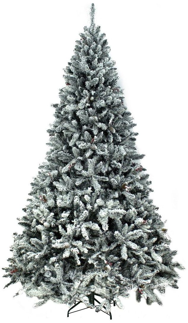 Изображение товара Искусственная ель новогодняя Beatrees Snow Princess заснеженная с шишками и ягодами 240 см