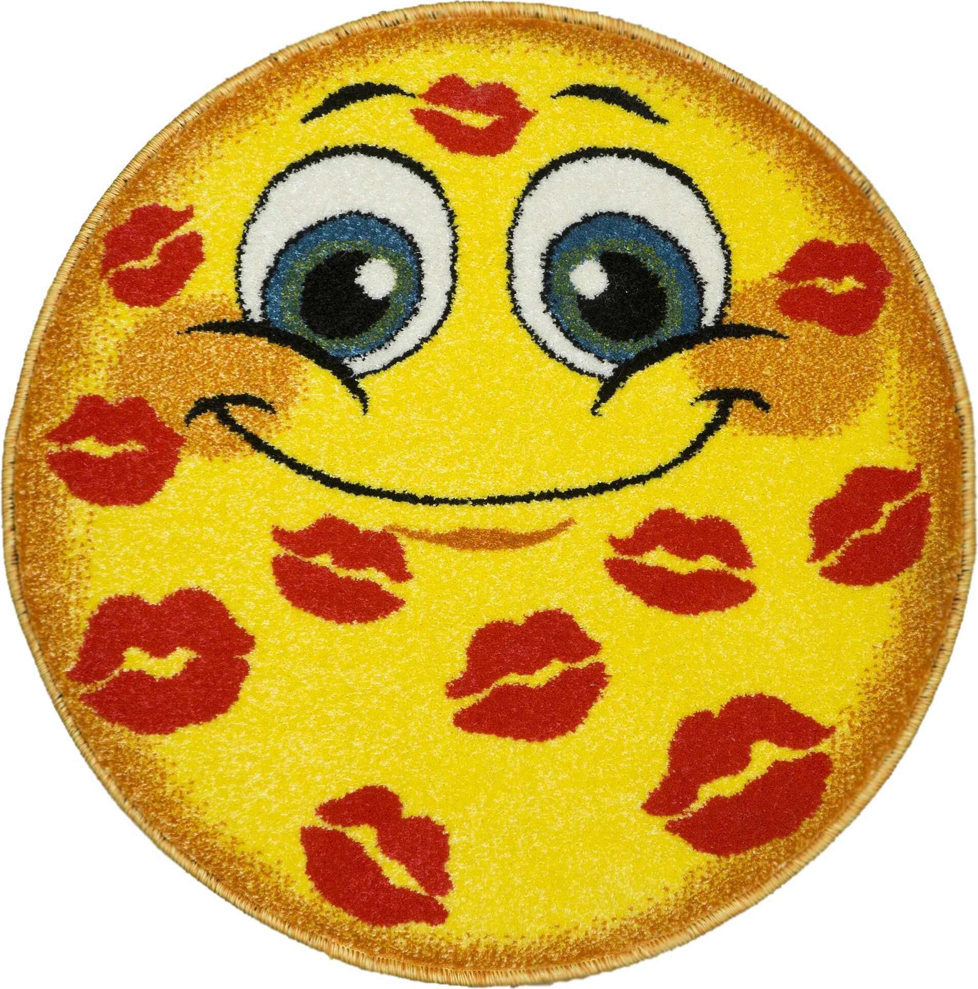Изображение товара Детский овальный ковер БелКа Фенси 75x75 см желтый тканый ворсовый