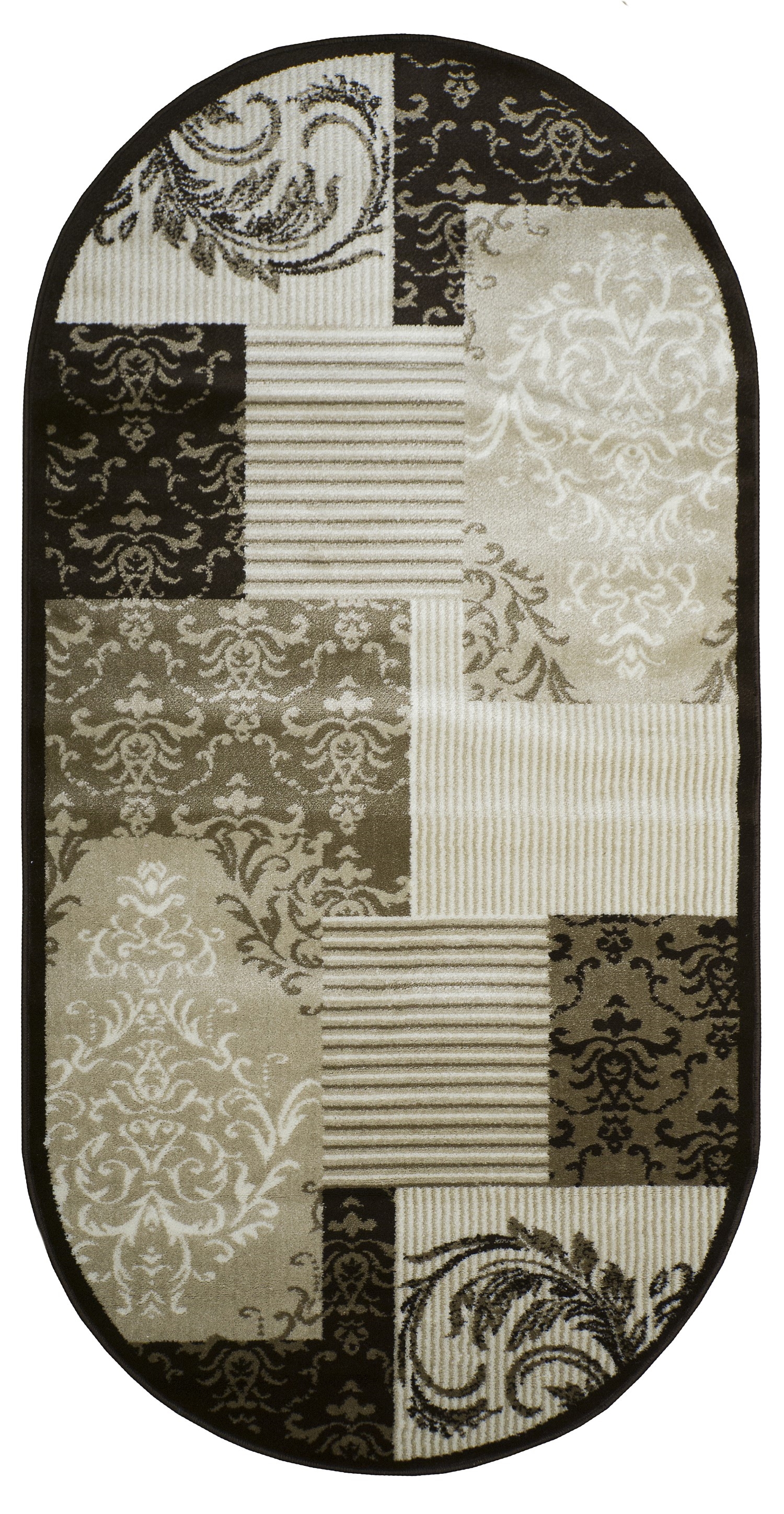 Изображение товара Ковер БелКа Круиз овал коричневый 200x100 см тканый ворсовый для дома