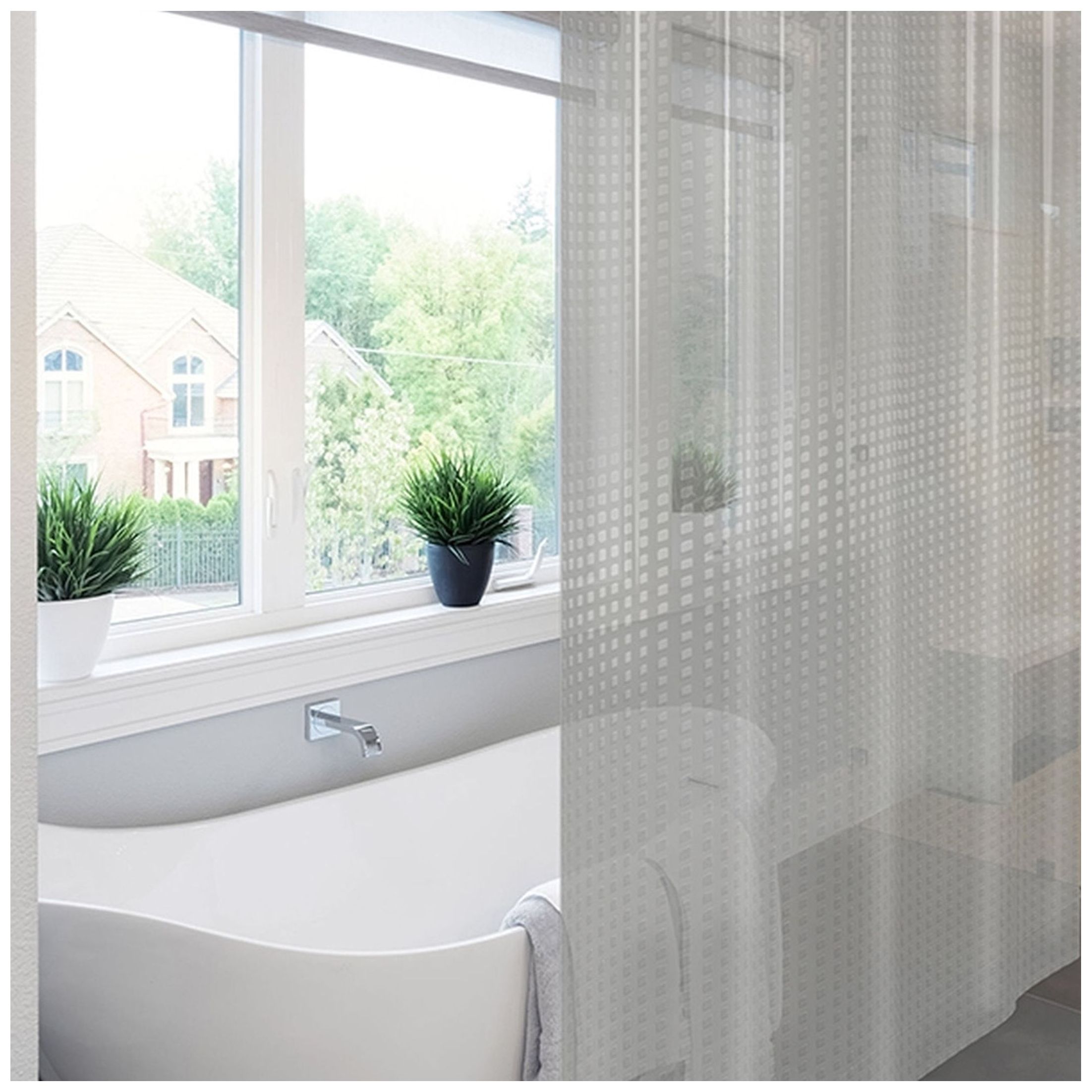 Изображение товара Штора для ванны MEIWA METRO 182х182 см прозрачная