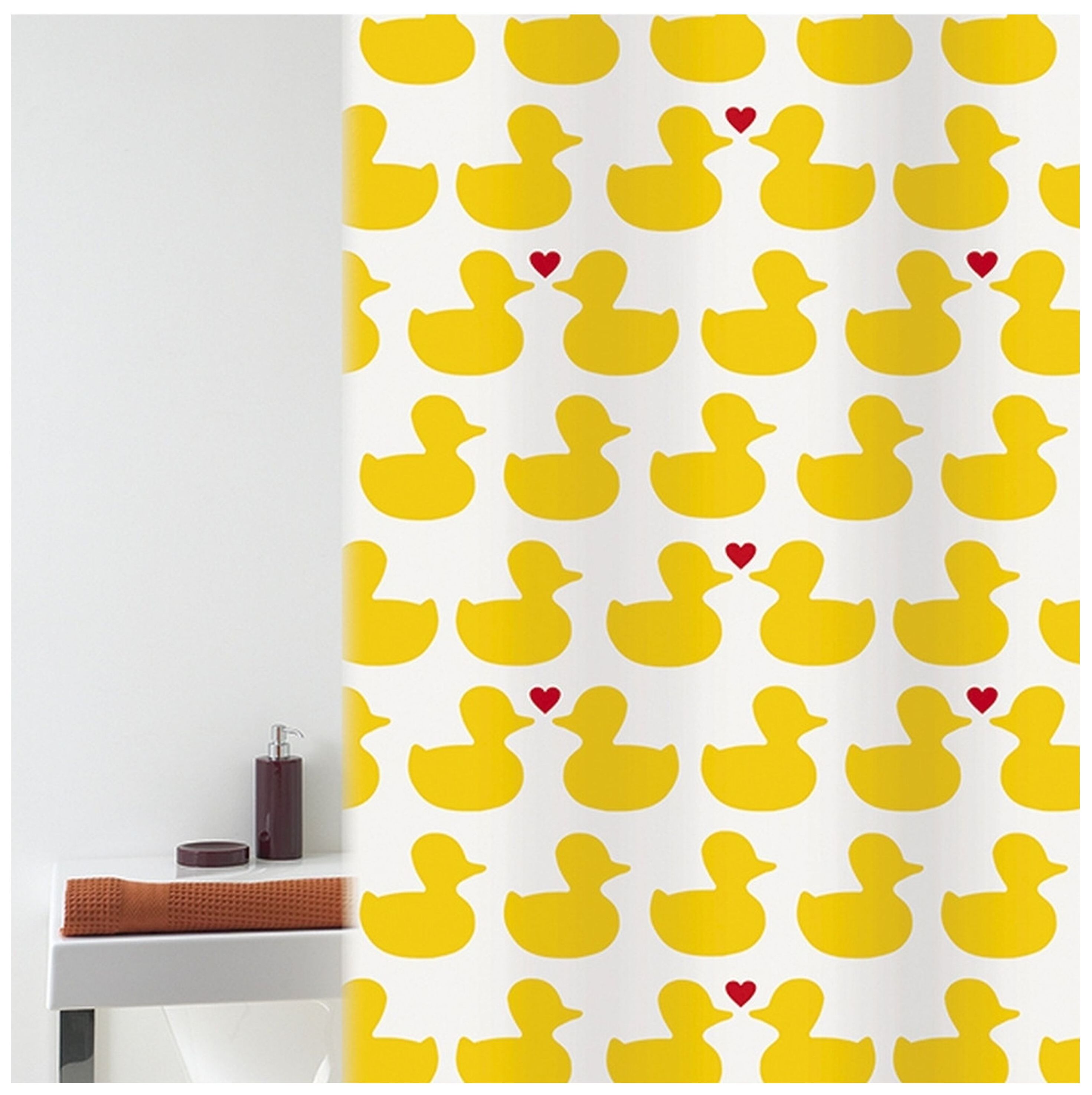 Изображение товара Современная белая штора для ванной Bacchetta Bath Duck 180х200 см из полиэстера