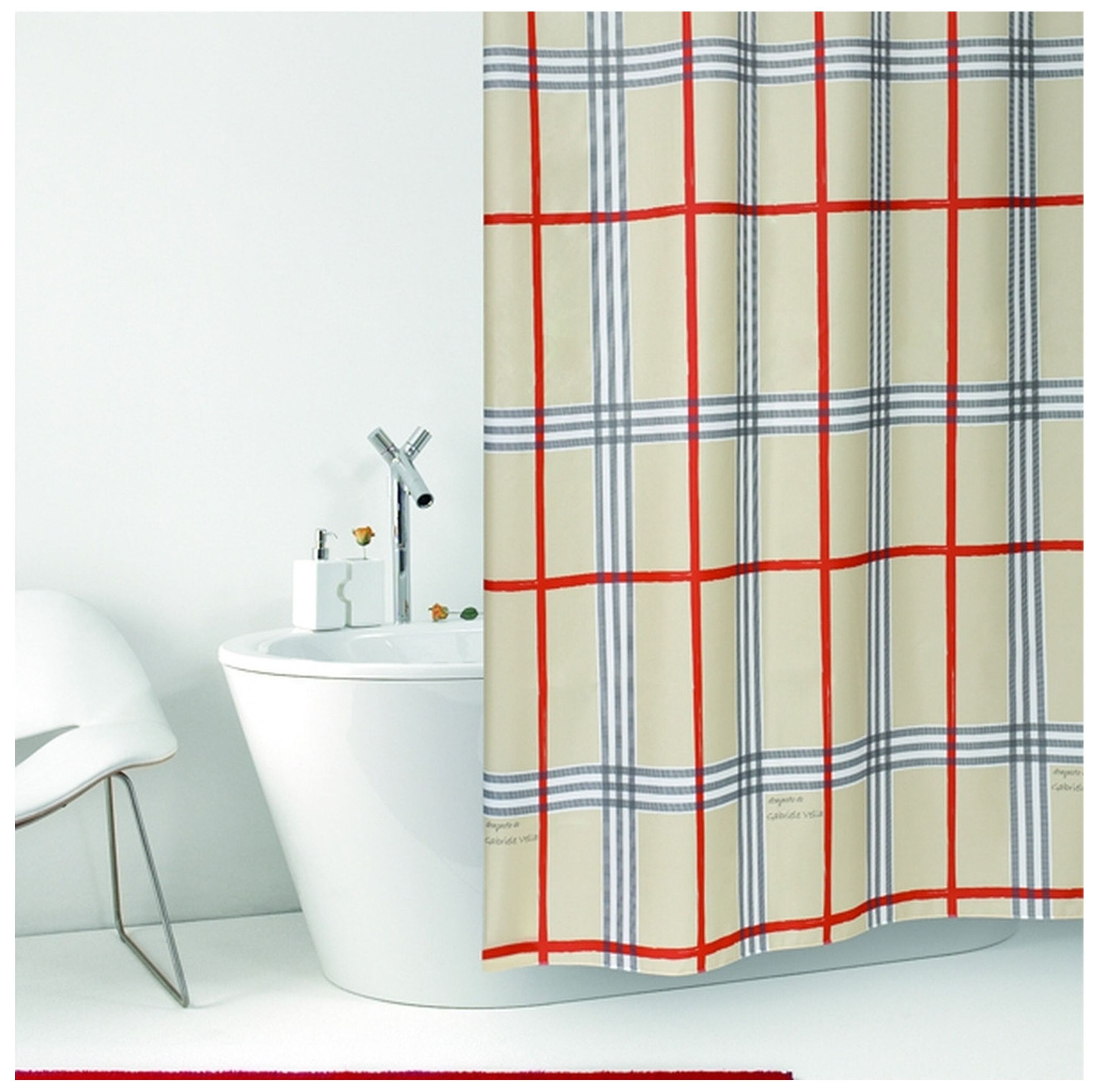 Изображение товара Штора для ванны Bacchetta Fabric 180х200 см бежевая