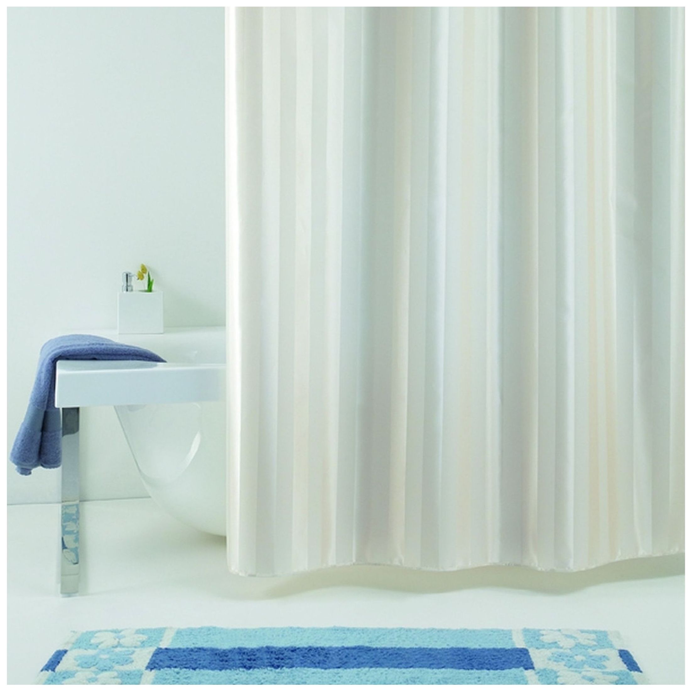 Изображение товара Штора для ванны Bacchetta Rigone 180x200 см бежевая водоотталкивающая полиэстер