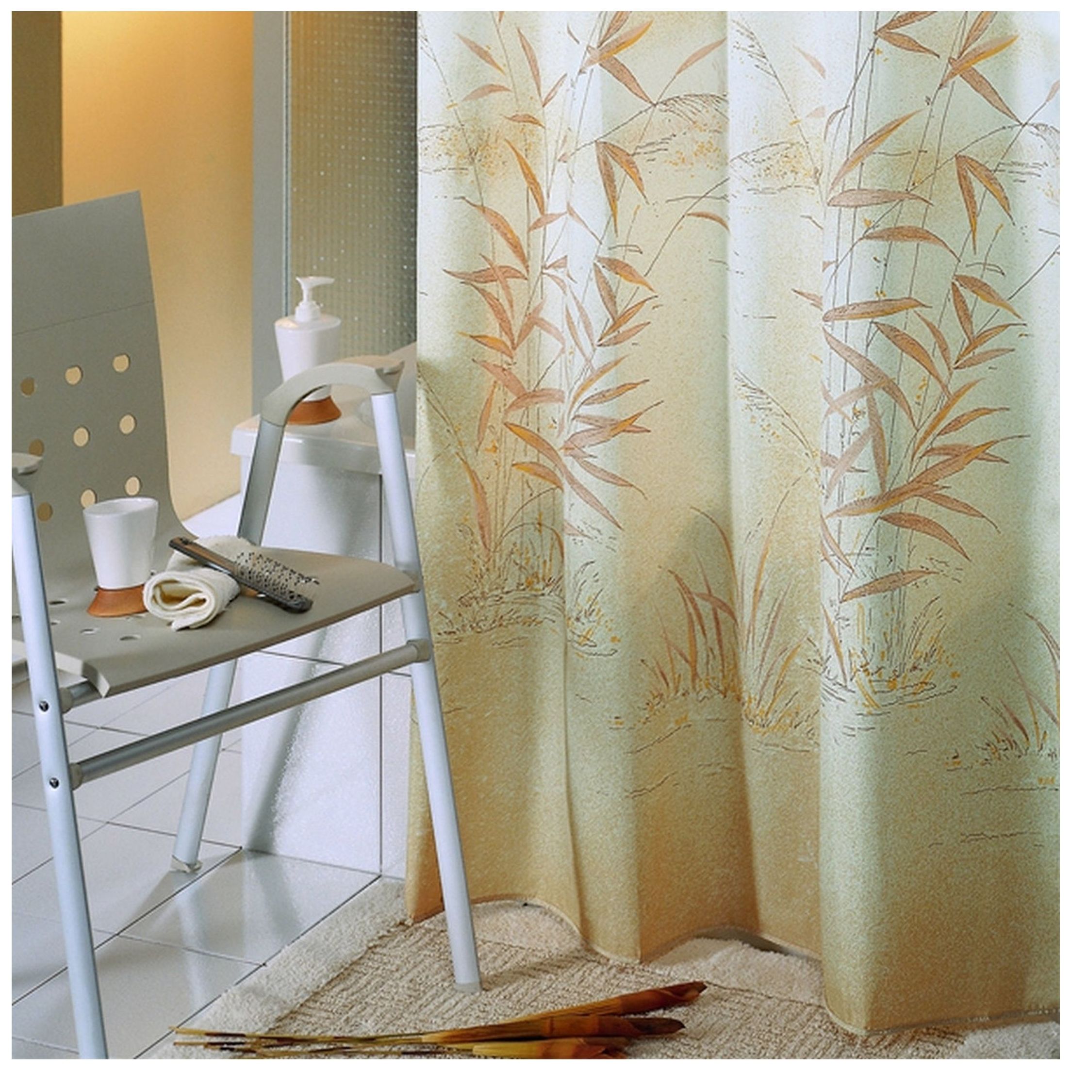 Изображение товара Штора для ванны Bacchetta Canneto 180х200 см бежевая водоотталкивающая полиэстер