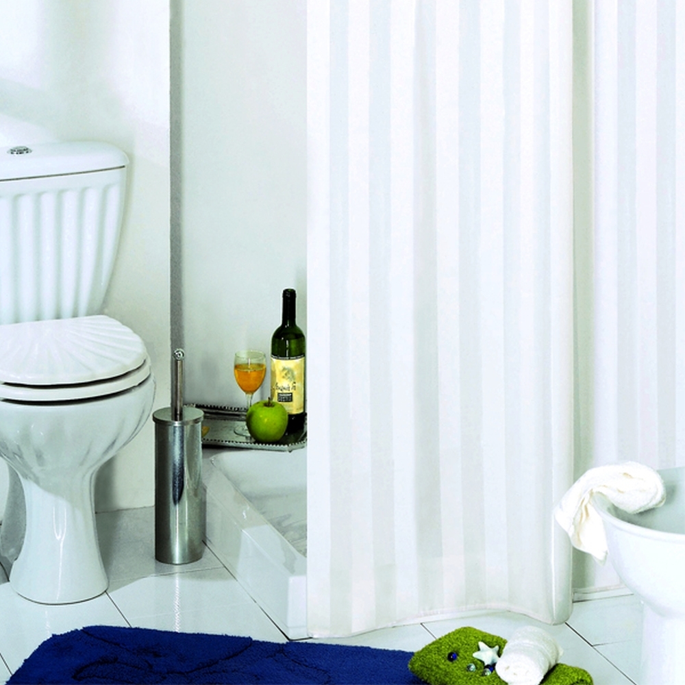 Изображение товара Штора для ванны Bacchetta Rigone 200х240 см белая водоотталкивающая полиэстер