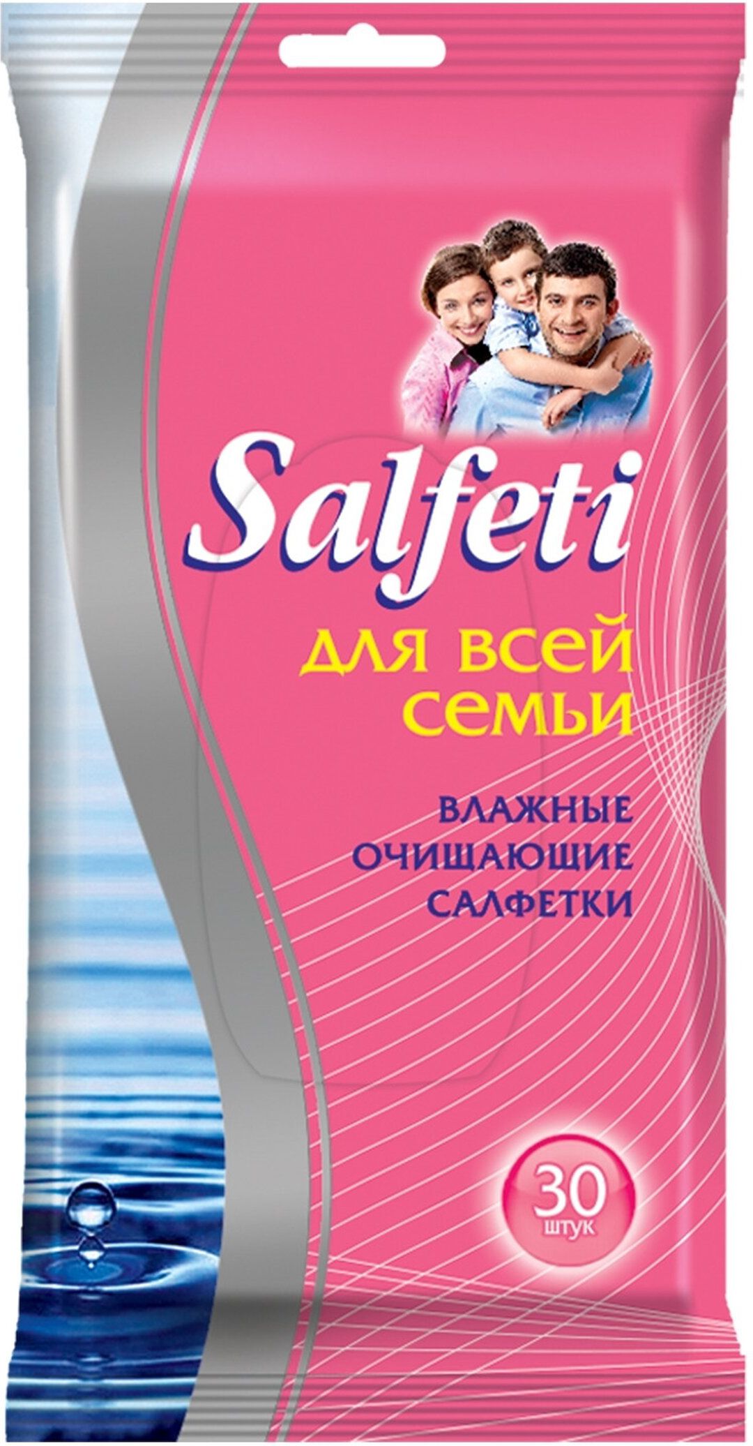 Изображение товара Салфетки влажные Salfeti Family универсальные 24х11,5 см 30 шт