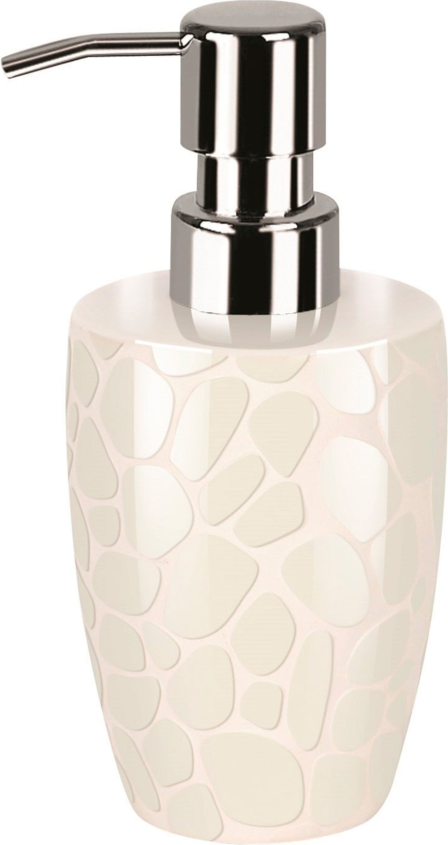 Изображение товара Дозатор для жидкого мыла Spirella Darwin Pebble белый современный дизайн