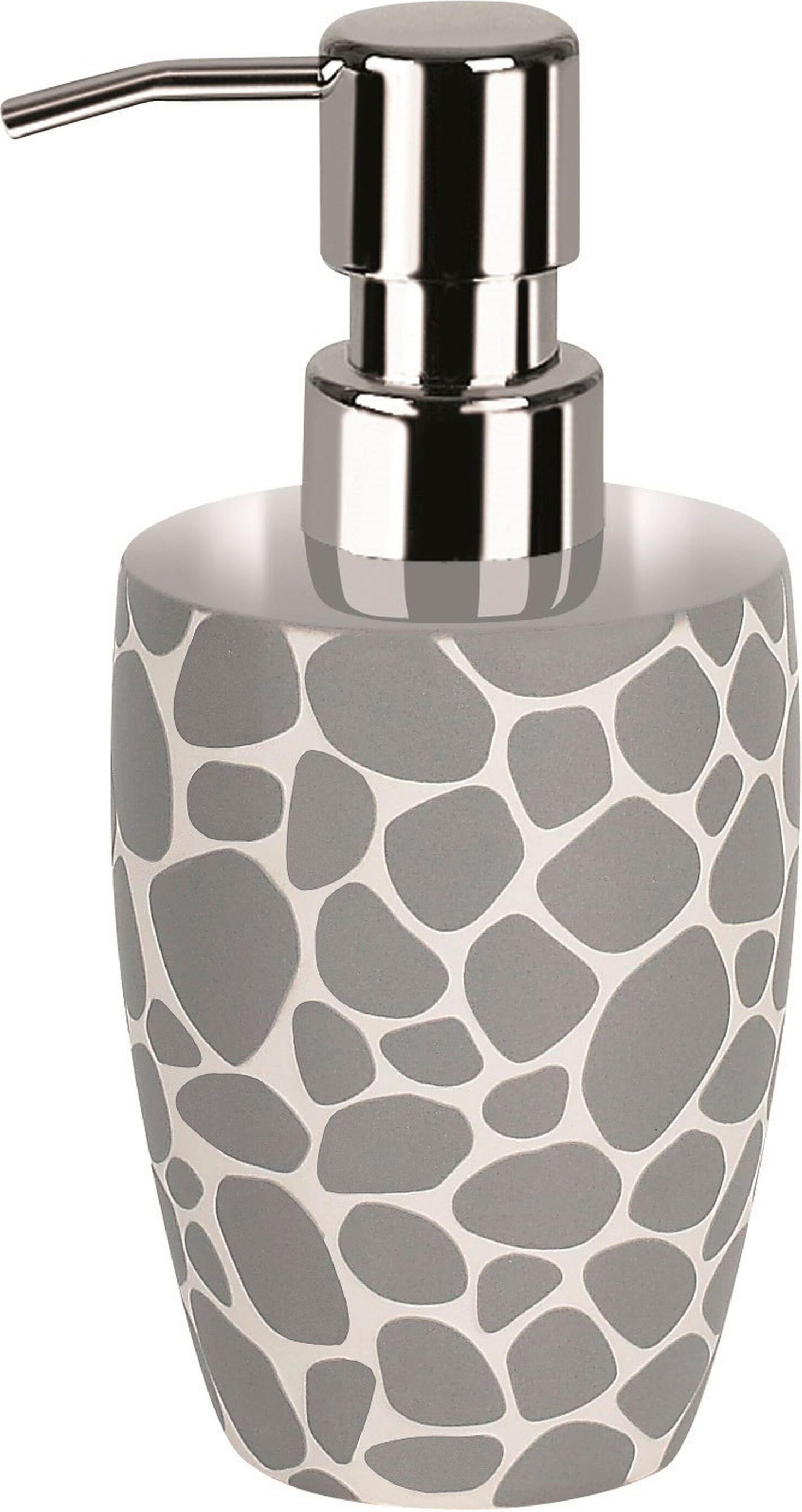 Изображение товара Дозатор для жидкого мыла Spirella Darwin Pebble серый современный дизайн