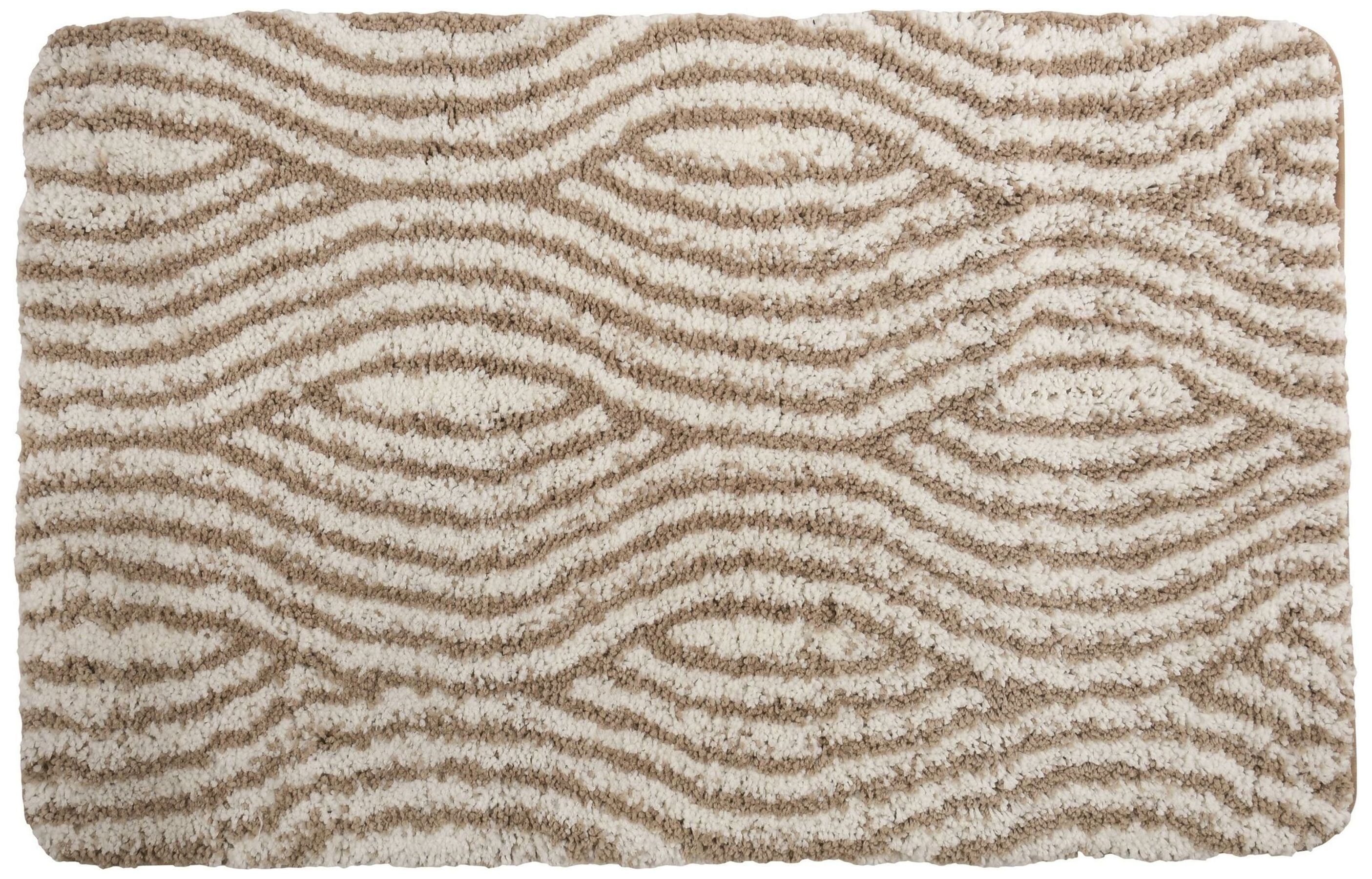 Изображение товара Коврик для ванной комнаты MSV Wave 50х80 см ворсовый коричневый