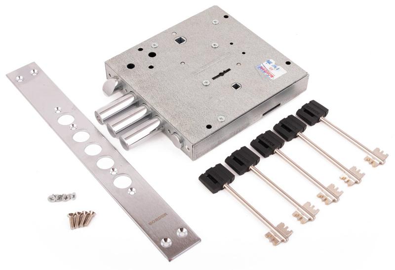 Изображение товара Сувальдный замок BORDER 8МК3/15 никель высокой безопасности 4 класса