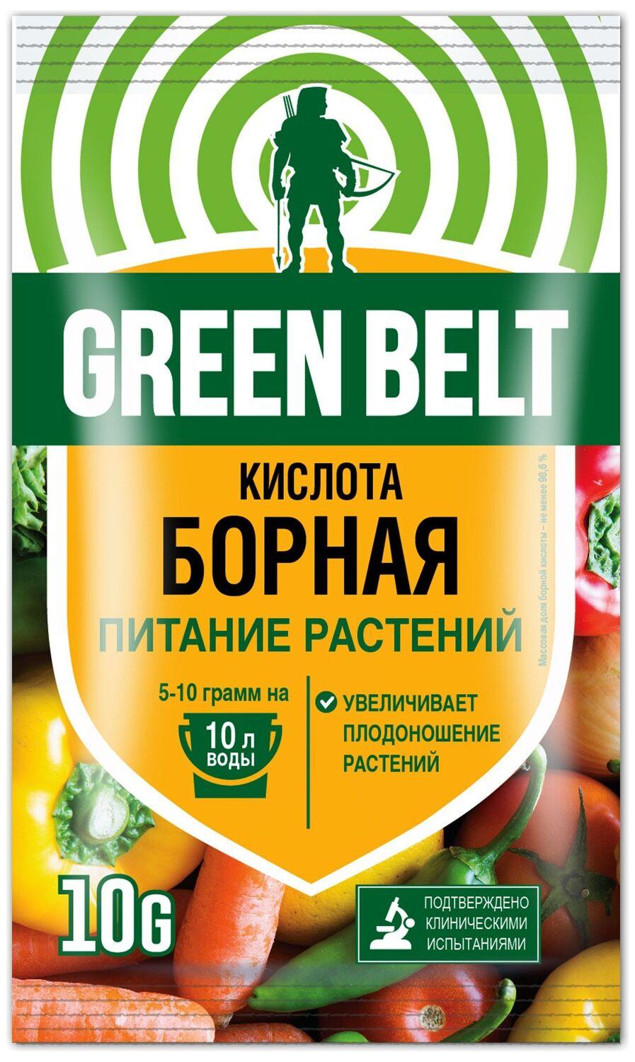 Изображение товара Удобрение минеральное GREEN BELT Борная кислота для растений 10 г