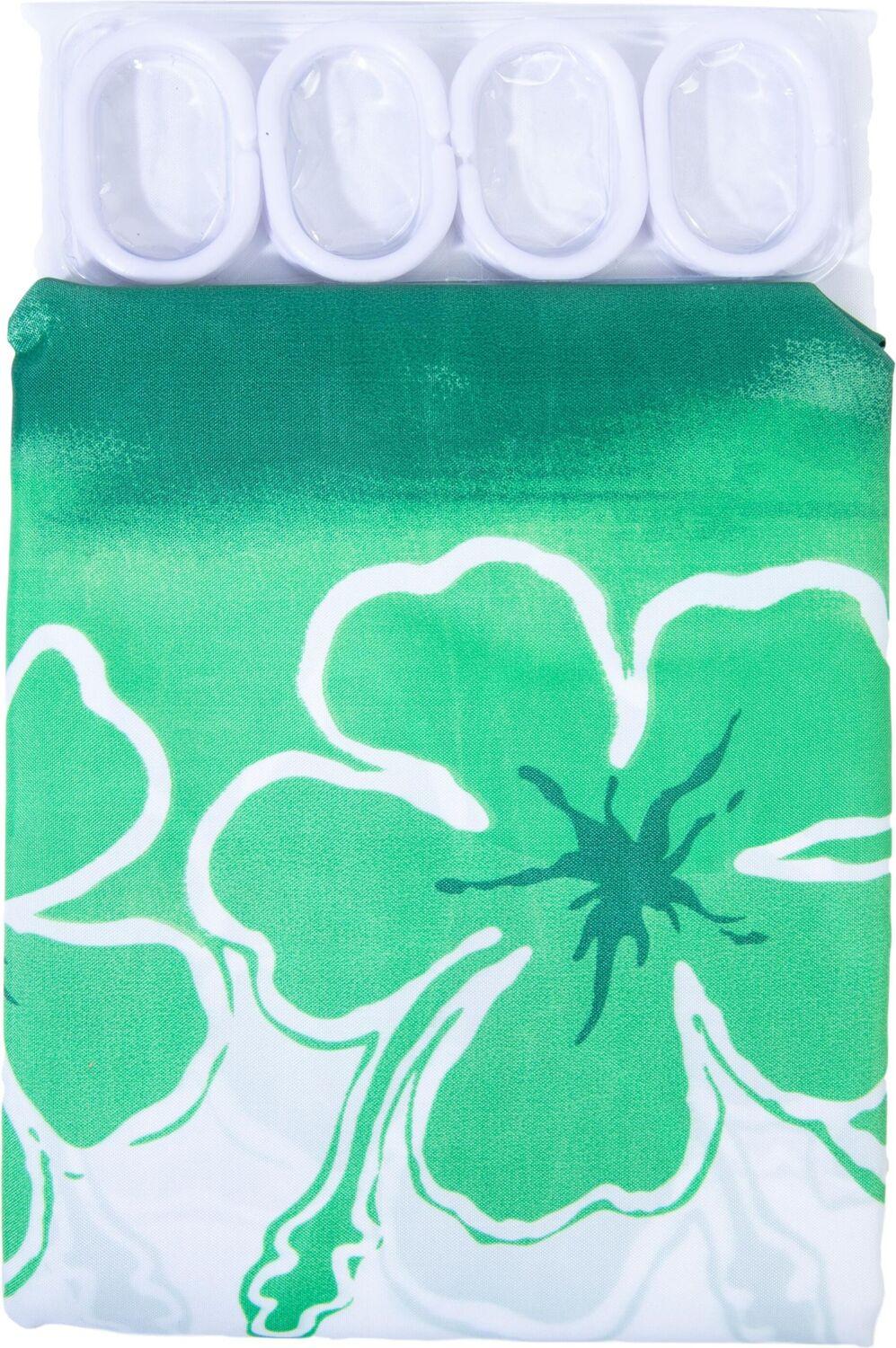 Изображение товара Штора для ванны VANSTORE Цветы 180x200 см водоотталкивающая полиэтиленовая