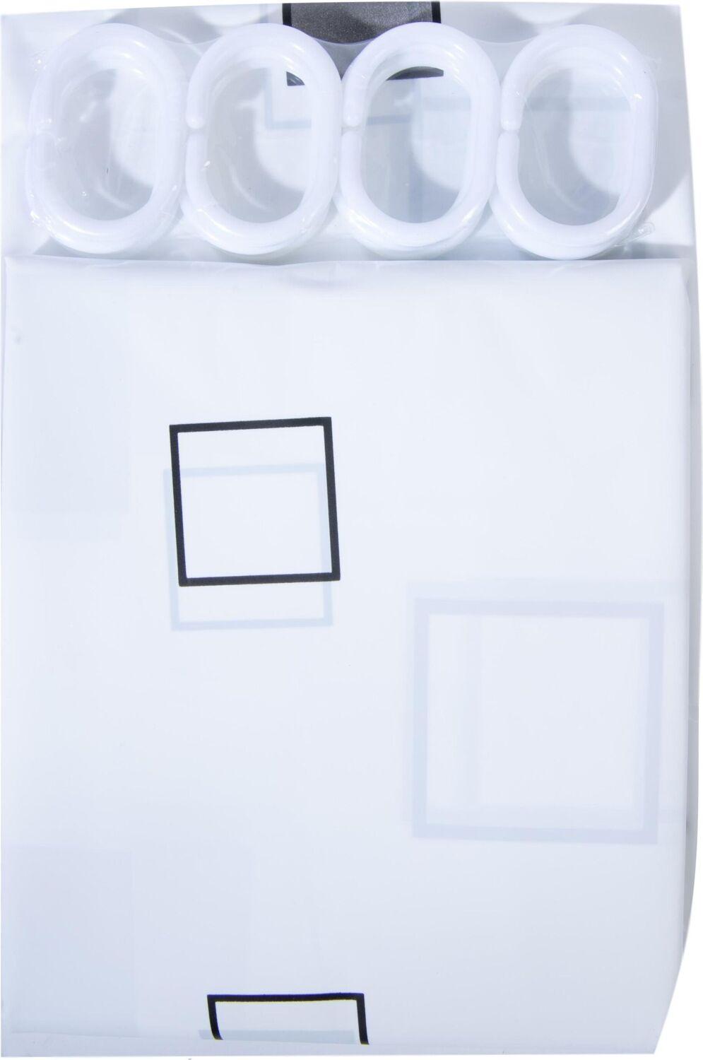 Изображение товара Штора для ванны Aquarius Мозайка 180х200 см белая