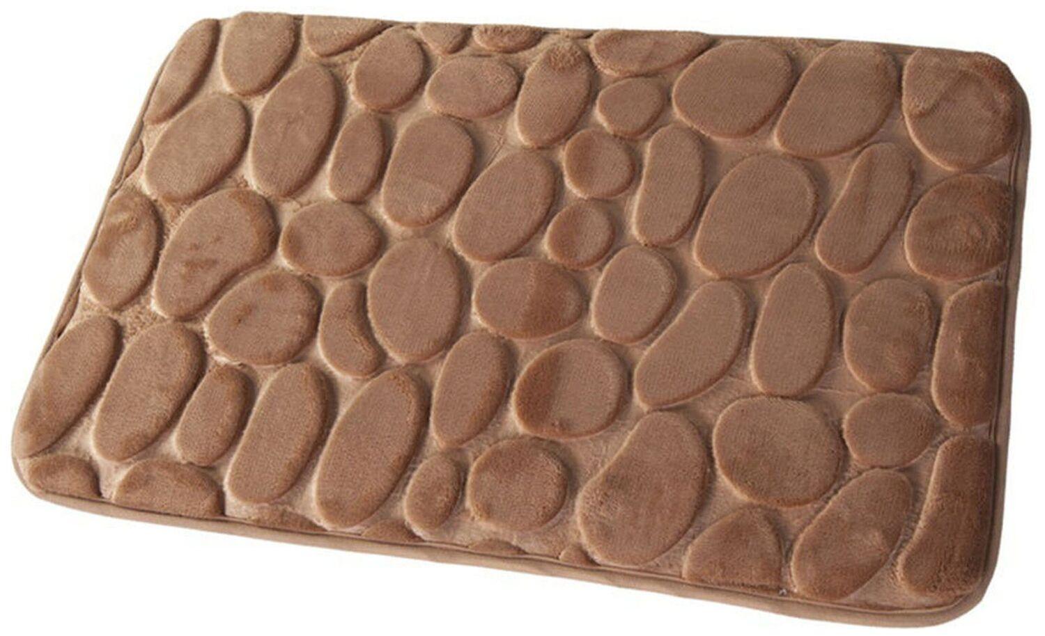 Изображение товара Коврик для ванной комнаты Aquarius Камушки 3D 40х60 см ворсовый коричневый