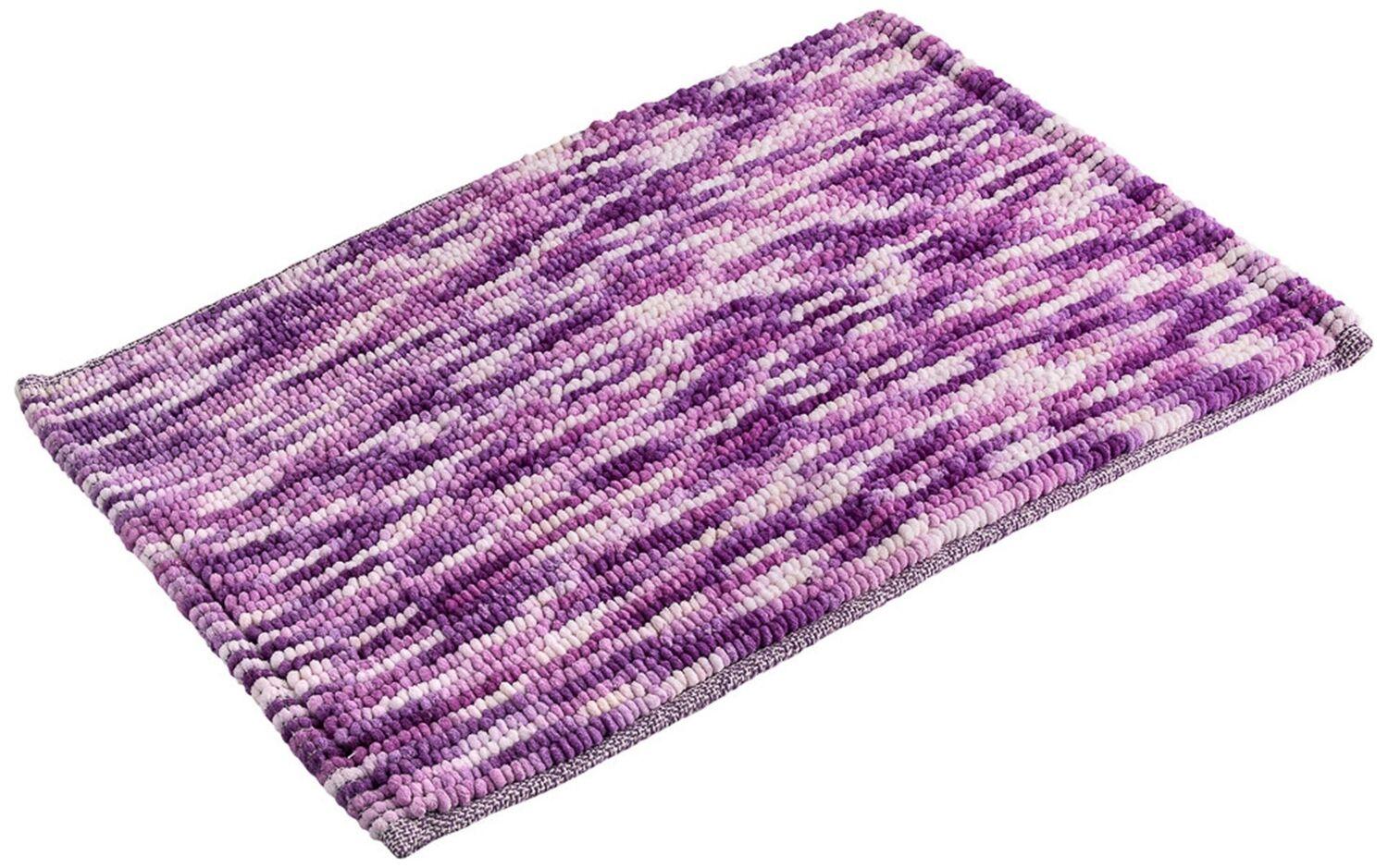 Изображение товара Коврик для ванной комнаты WESS ICAT 80х50 см ворсовый фиолетовый