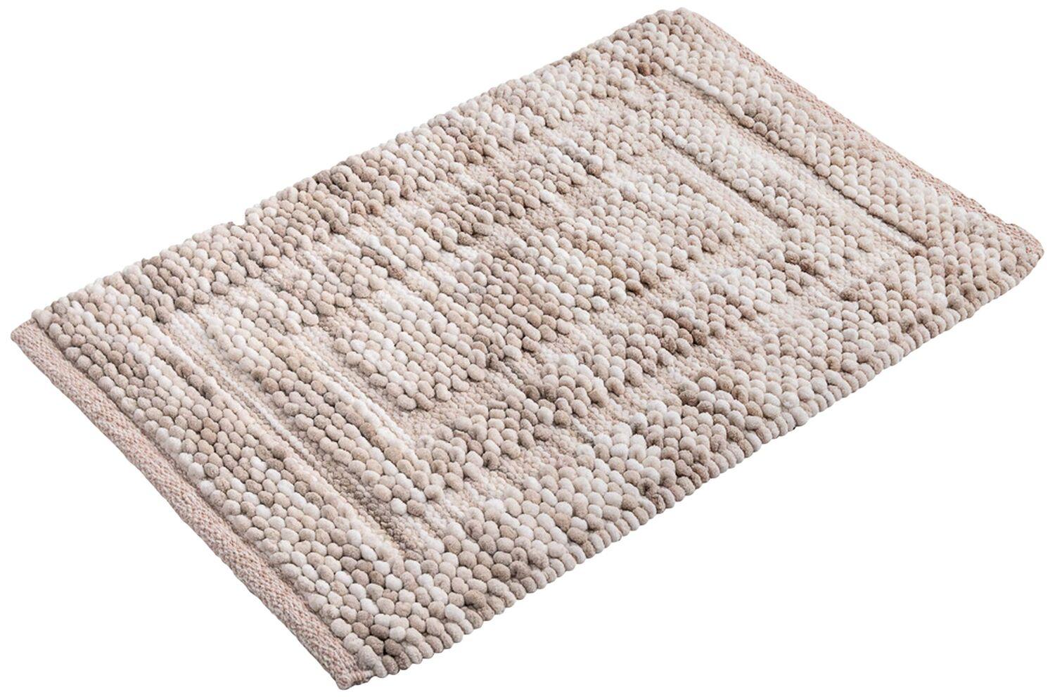 Изображение товара Коврик для ванной комнаты WESS COSY 50х80 см ворсовый бежевый