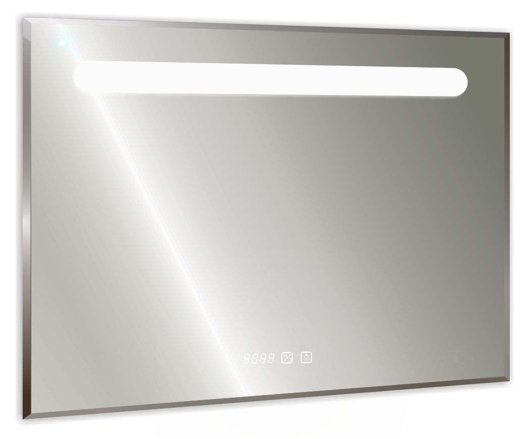 Изображение товара Зеркало для ванной с подсветкой и часами Лада 91,5х68,5 см