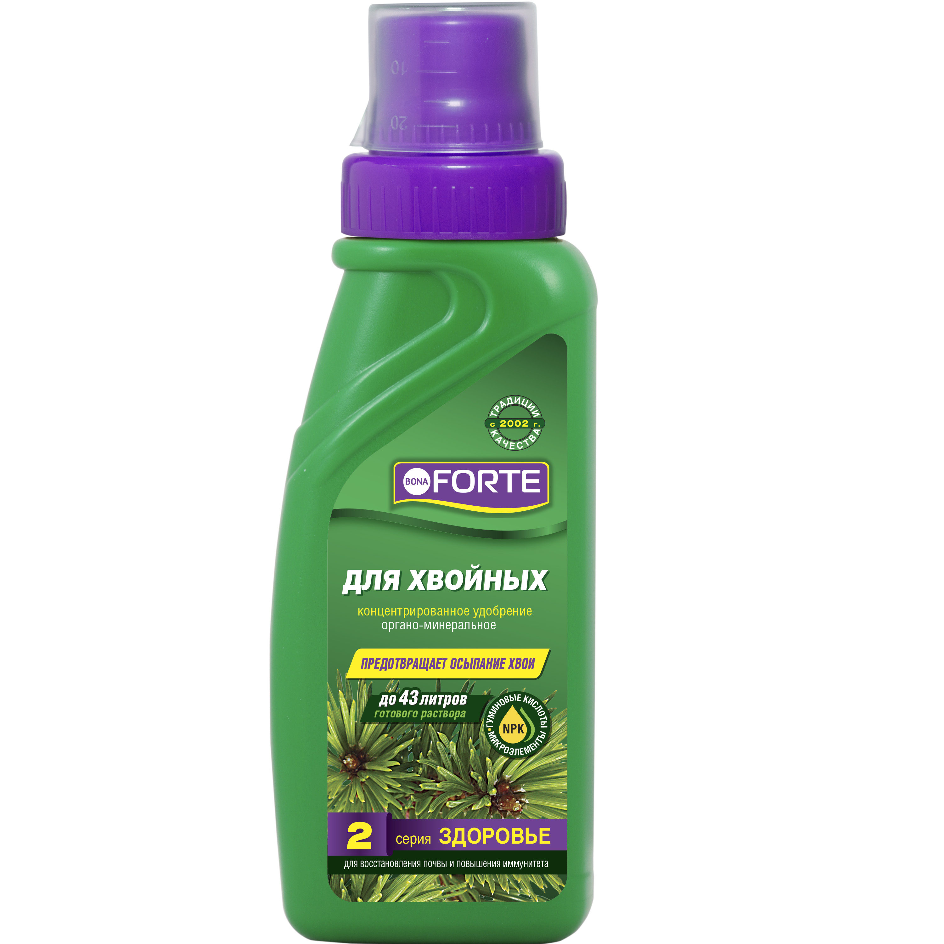 Изображение товара Удобрение для хвойных растений BONA FORTE серия Здоровье 285 мл