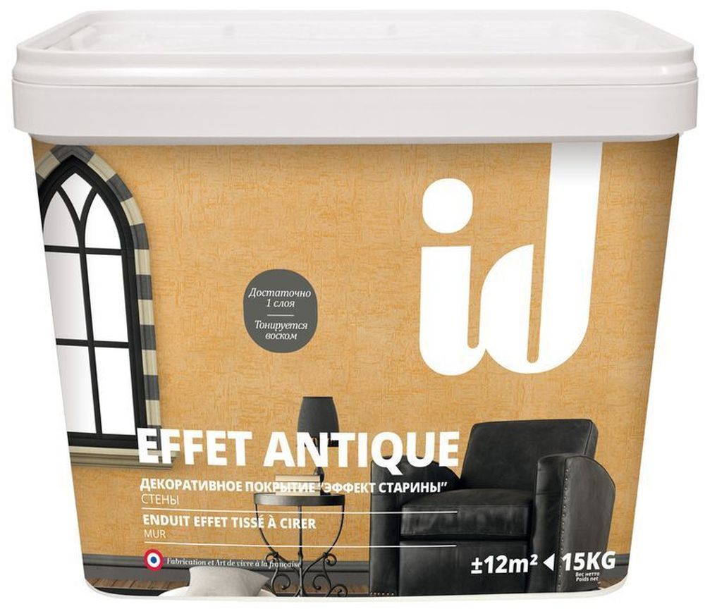Изображение товара Декоративная штукатурка Effet Antique белая 15 кг с эффектом старины и рельефом
