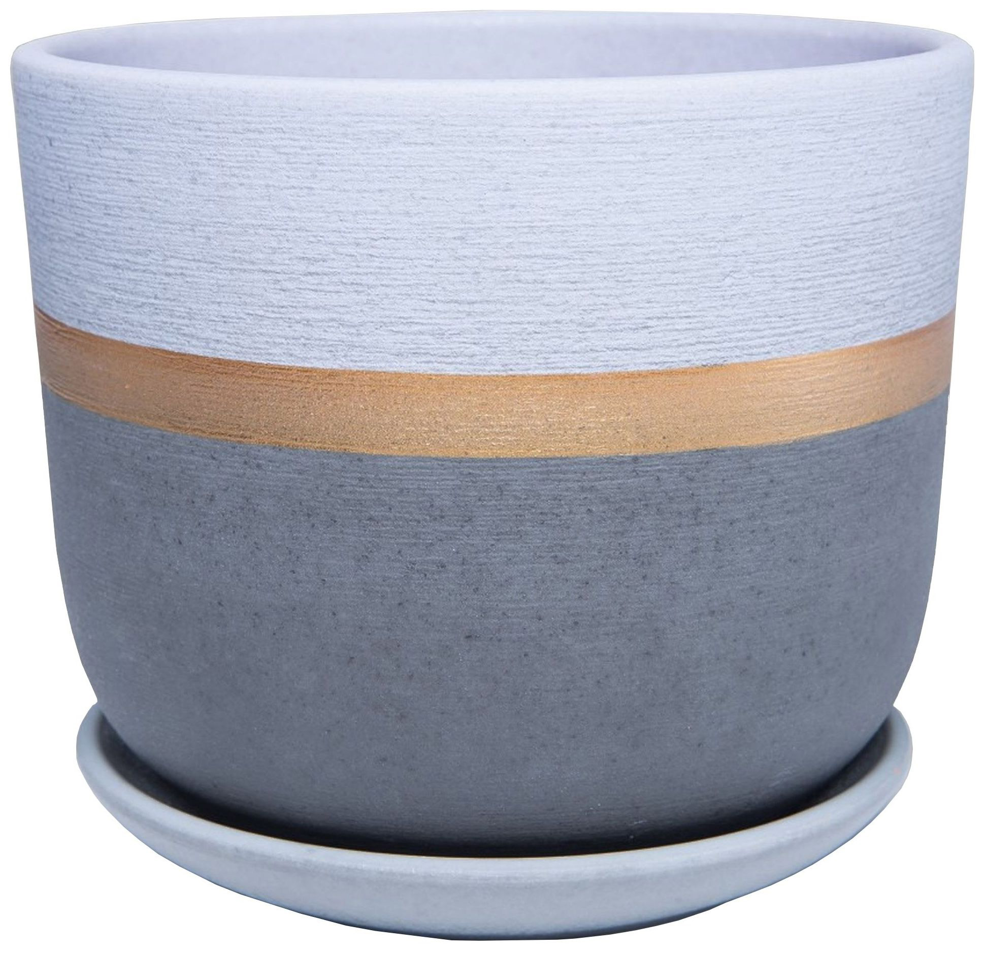 Изображение товара Горшок Маршмеллоу d19 см керамический голубой с поддоном