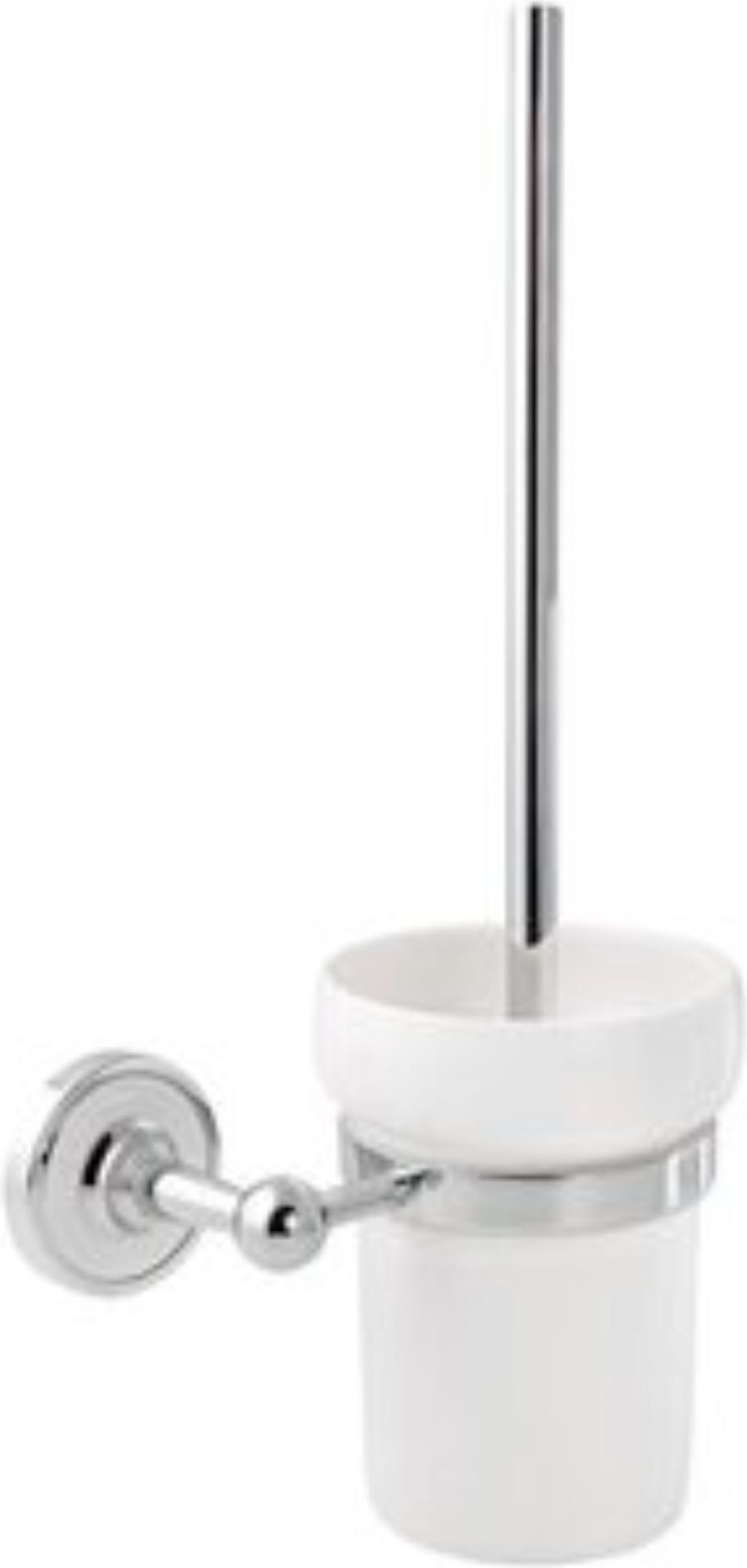 Изображение товара Ерш туалетный WESS Magnifique белый хром с керамической чашей и латунным держателем