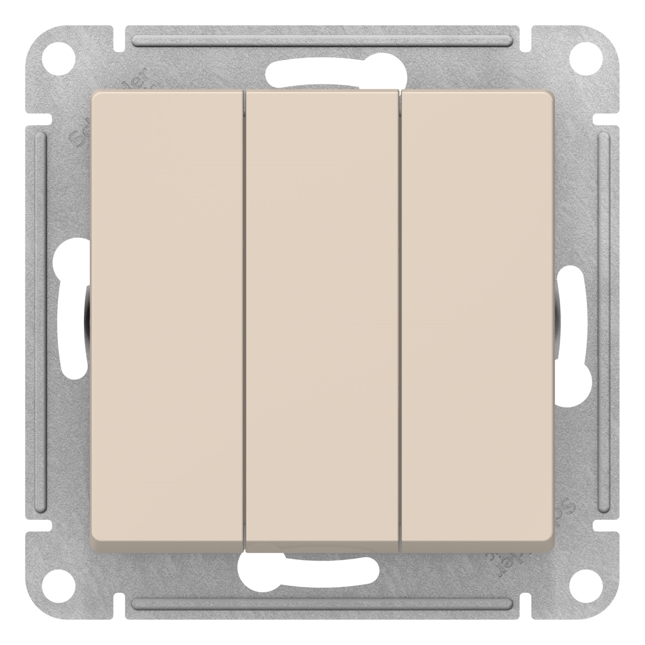 Изображение товара Выключатель 3-клавишный Schneider Electric Atlas Design бежевый