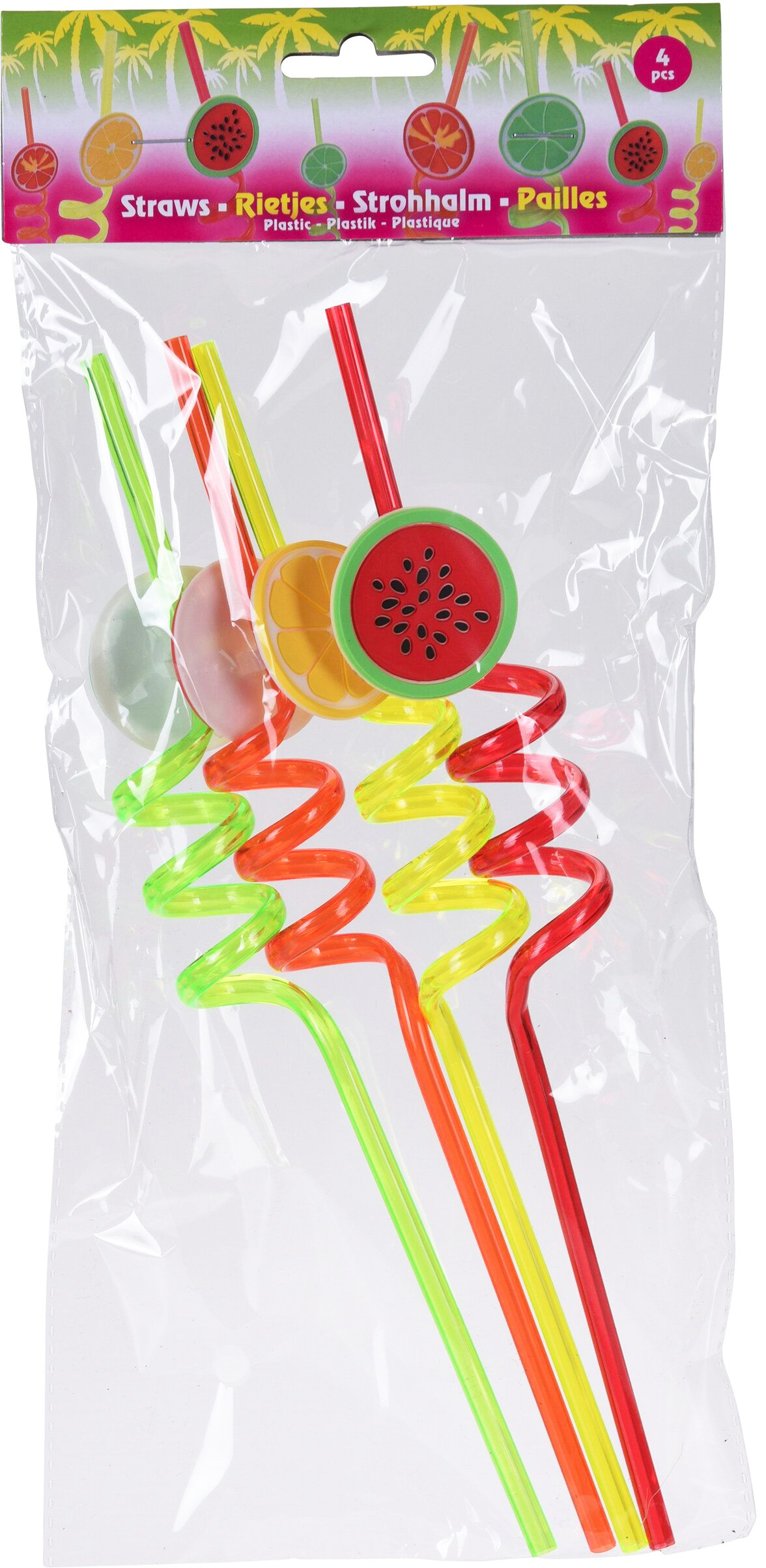 Изображение товара Соломки Фрукты 27 см многоцветные пластиковые аксессуары для напитков