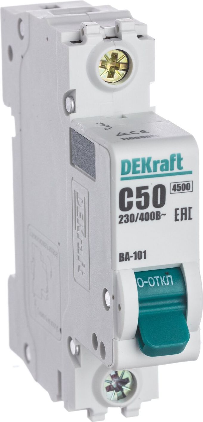 Изображение товара Автоматический выключатель DEKRAFT 1P C50 А 4500 А