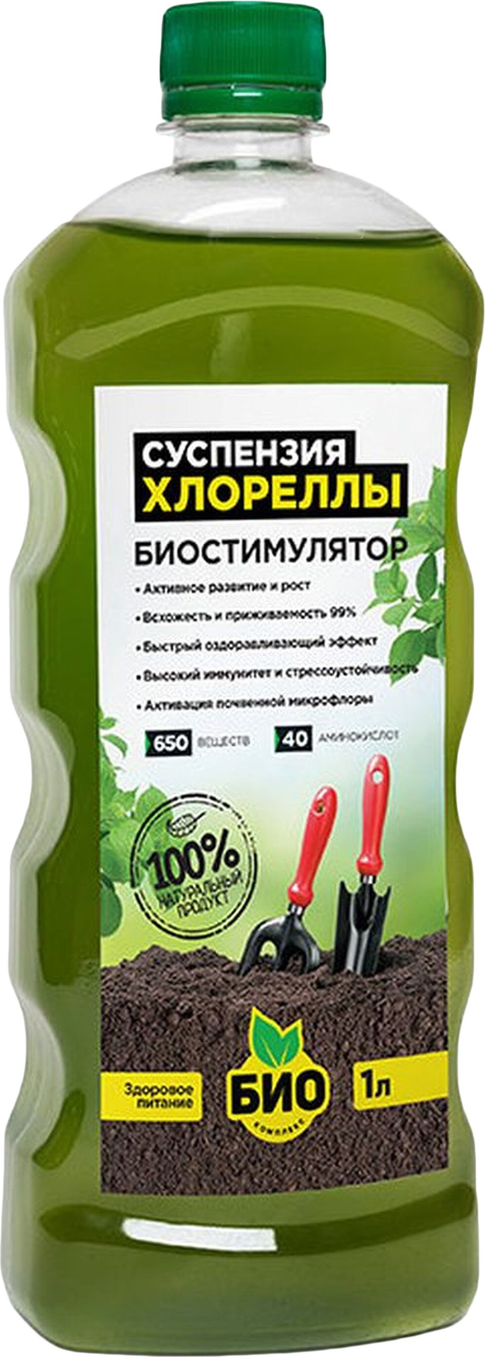 Изображение товара Удобрение стимулятор БИО-комплекс Хлорелла 1 литр для растений