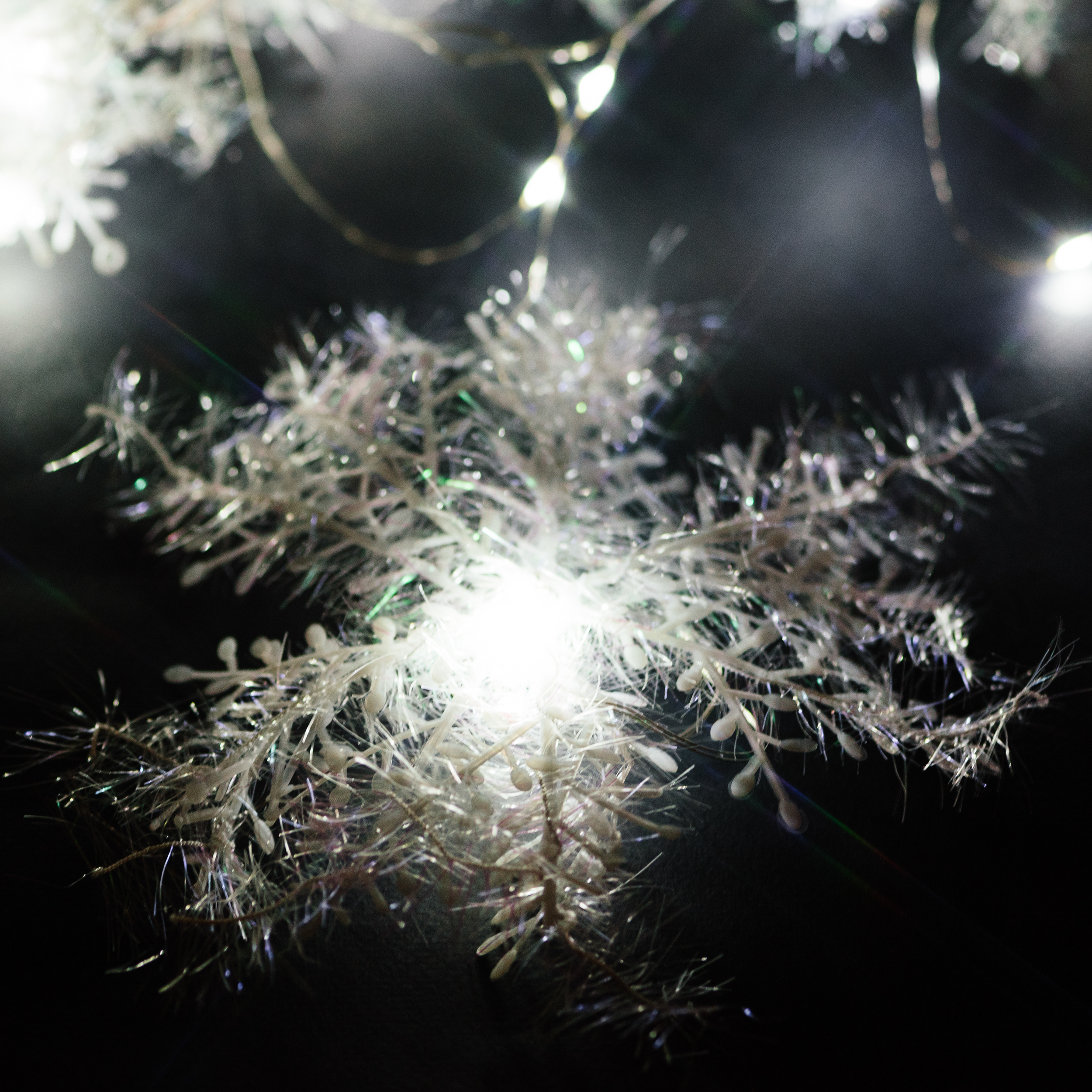 Изображение товара Гирлянда снежинки LED 36 шт 1,2 м белый светодиодный декор для интерьера