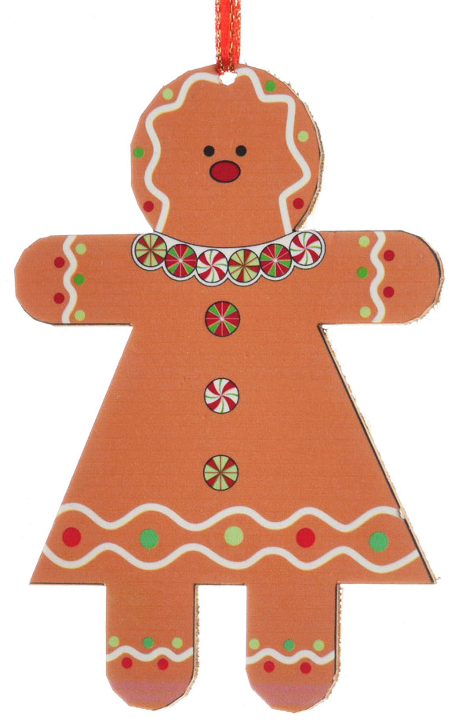 Изображение товара Ёлочная игрушка Прянички 12 см яркое новогоднее украшение для елки и декора