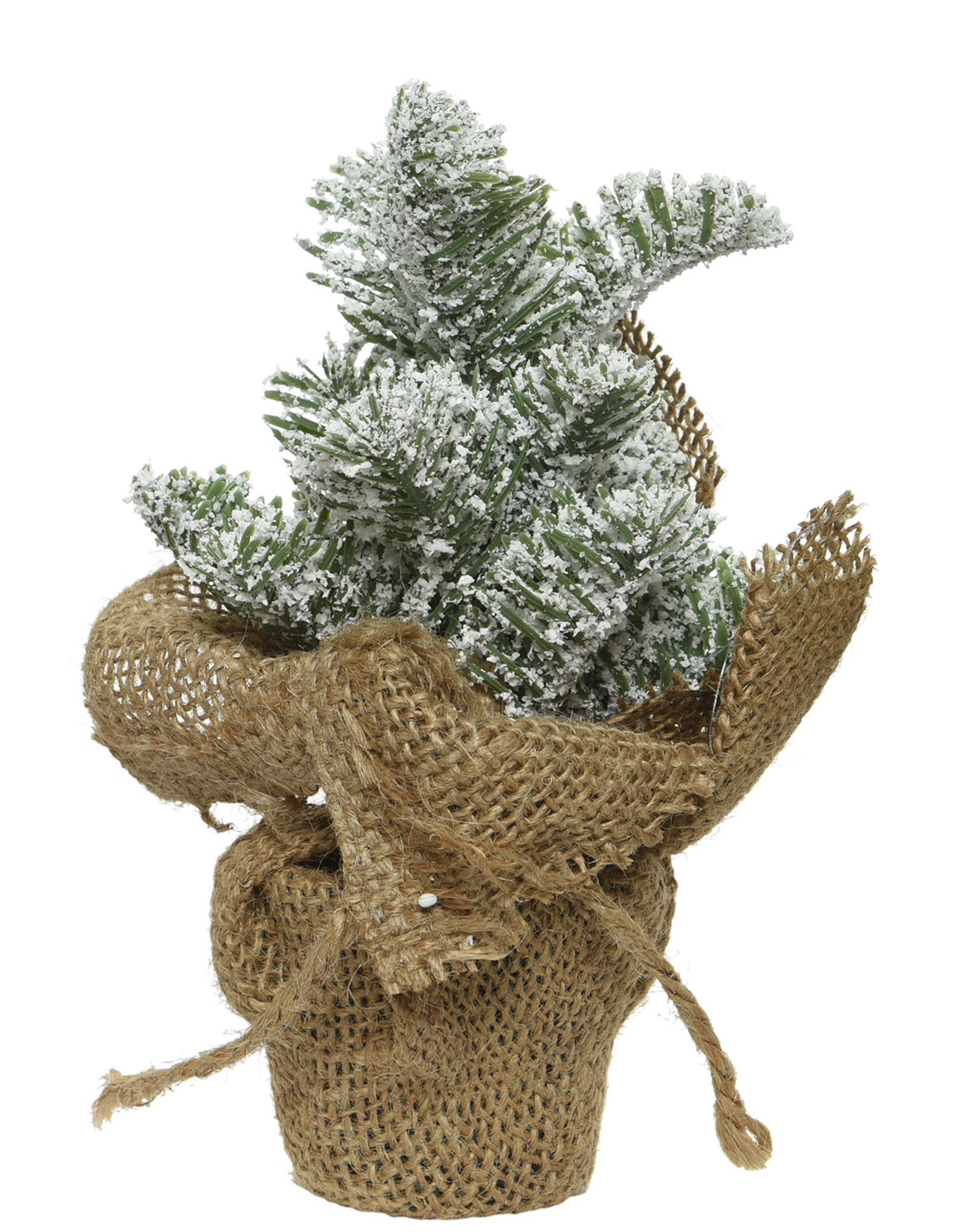 Изображение товара Искусственная елка в горшке заснеженная 22 см для новогоднего декора