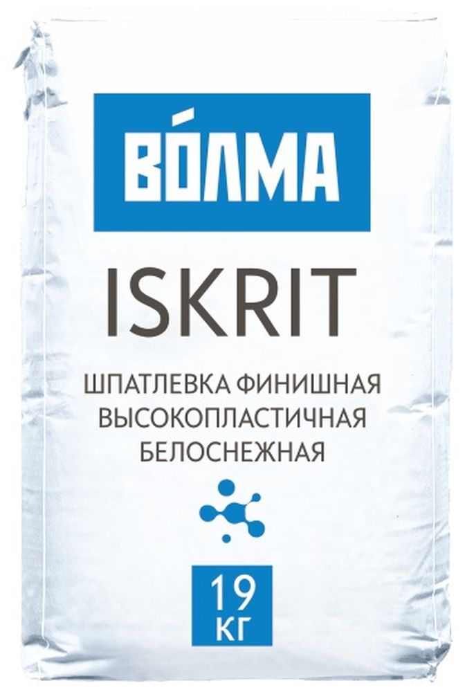 Изображение товара Шпаклевка финишная полимерная ВОЛМА ISKRIT белая 19 кг