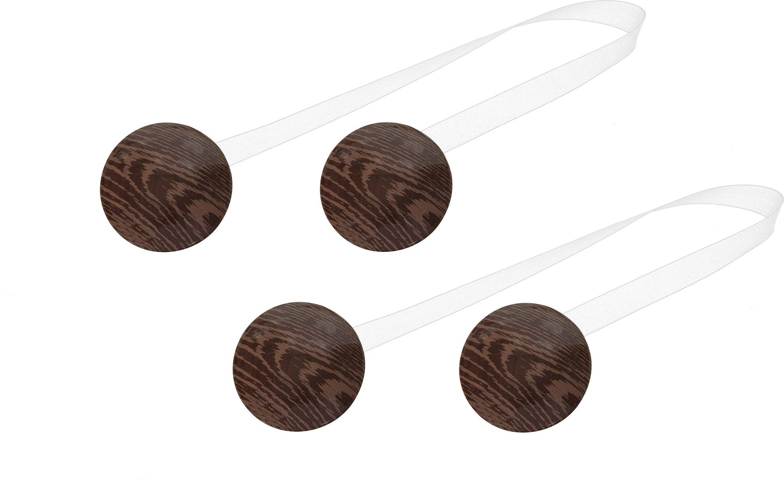 Изображение товара Клипсы магнитные для штор пластик темно-коричневые 180 мм d35 мм 2 шт