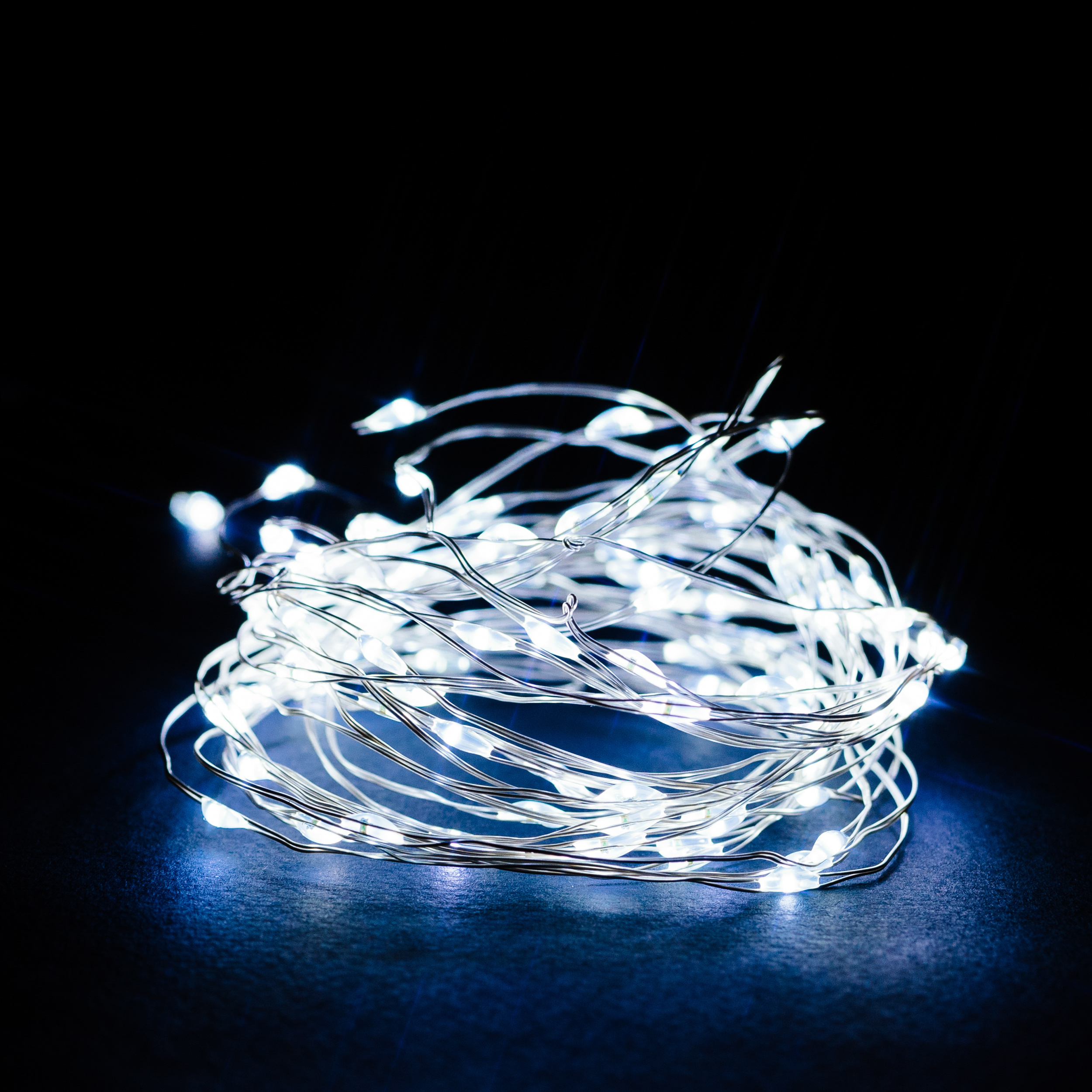 Изображение товара Гирлянда Нить 100 LED холодный белый 5 м светодиодная для дома