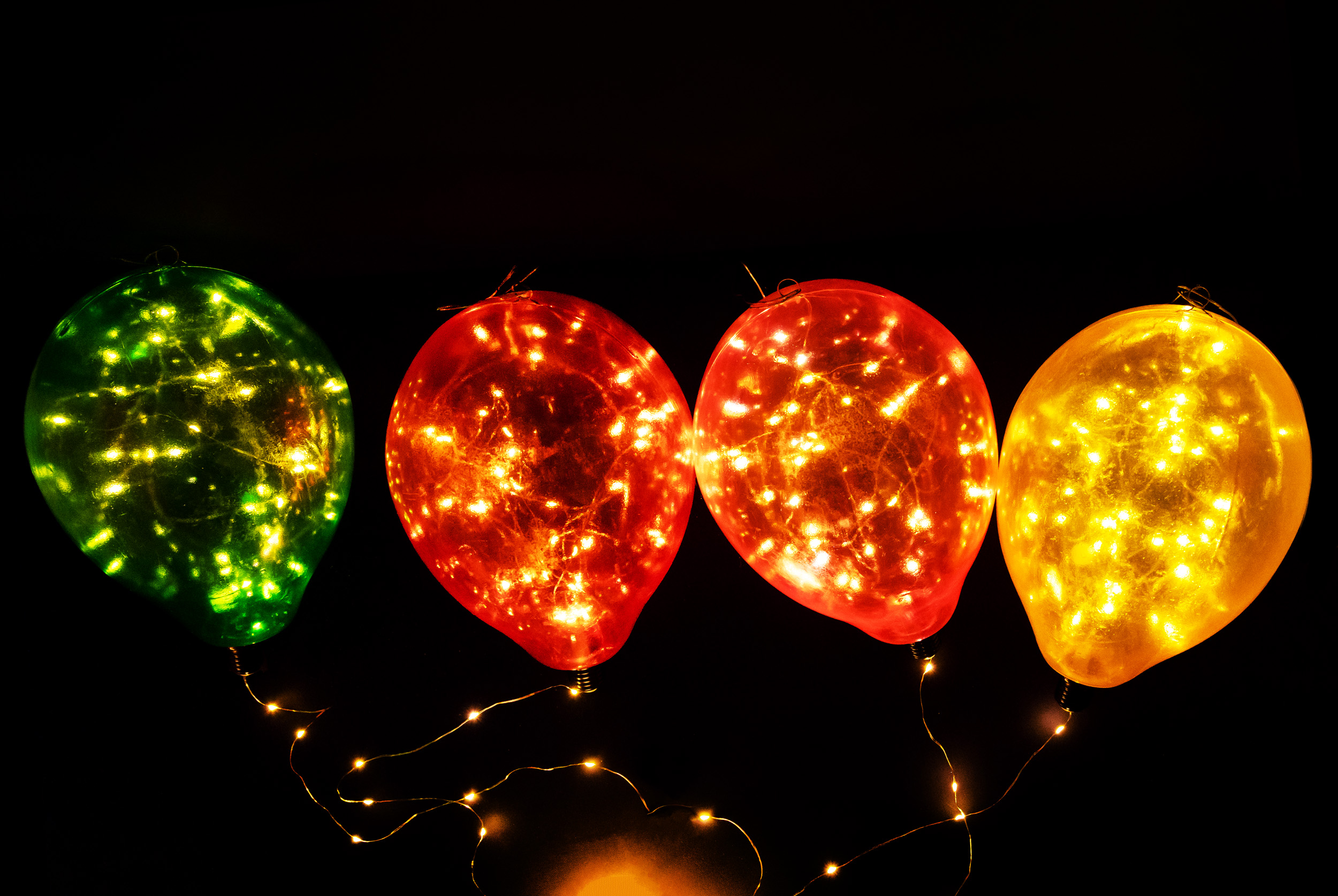 Изображение товара Световая фигура 4 шара 360 LED IP44 31 см теплый белый