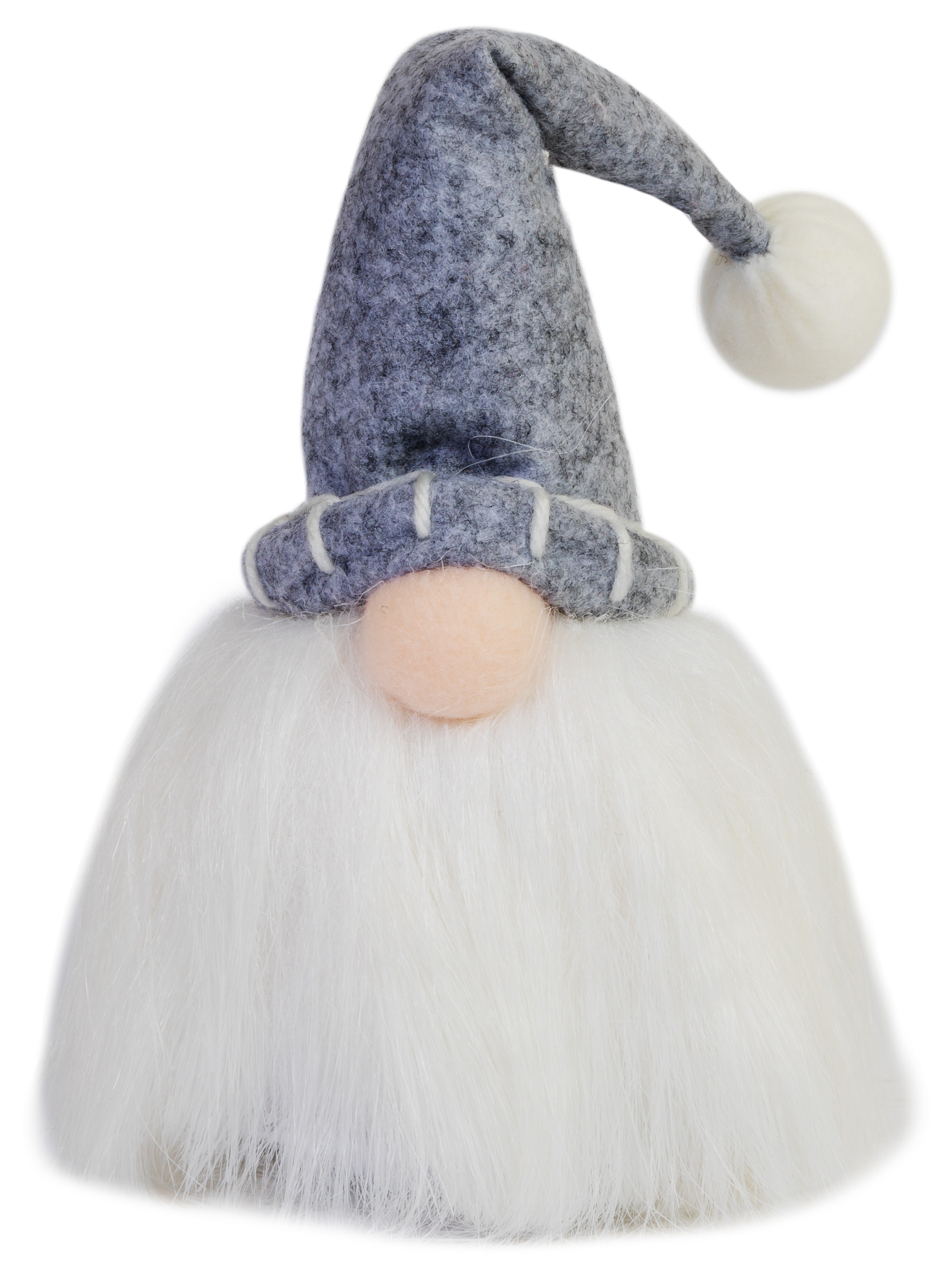 Изображение товара Мягкая игрушка Санта серый 9, 5 см - новогодний декор для интерьера