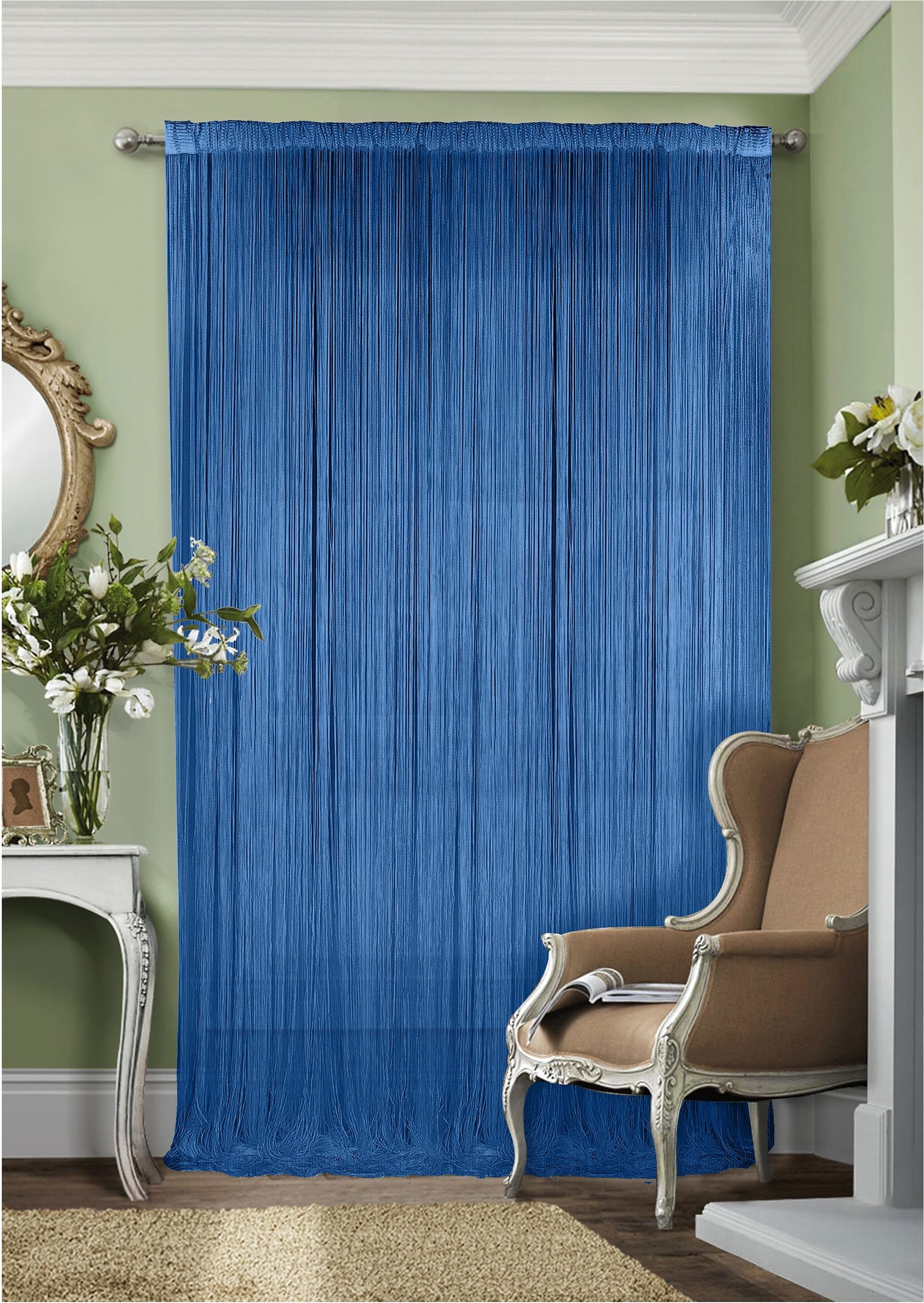 Изображение товара Штора кисея полиэстер 300х290 см 1 шт синяя