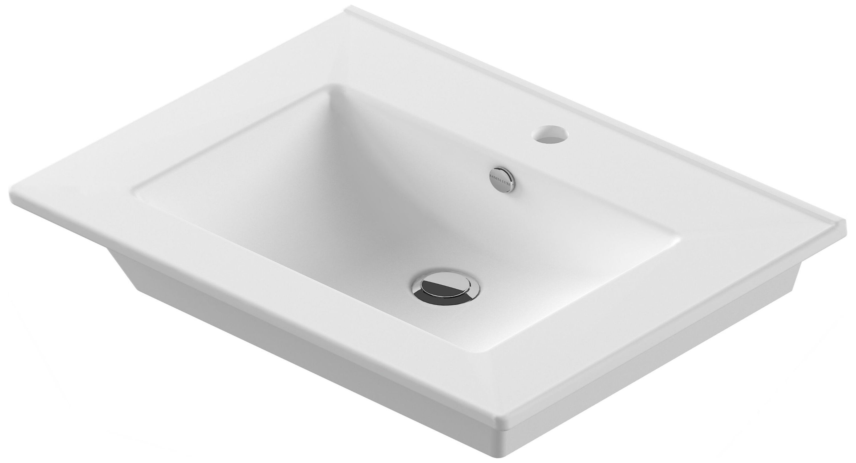 Изображение товара Раковина встраиваемая SANITA LUX Quadro 75 см керамическая современная